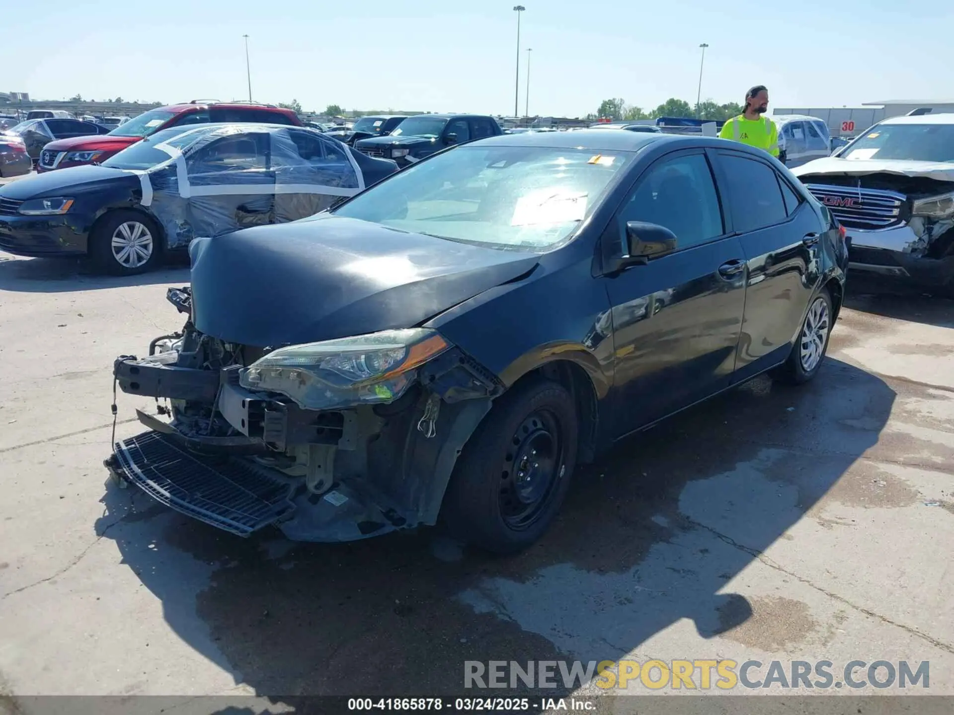 2 Photograph of a damaged car 5YFBURHE3KP919758 TOYOTA COROLLA 2019