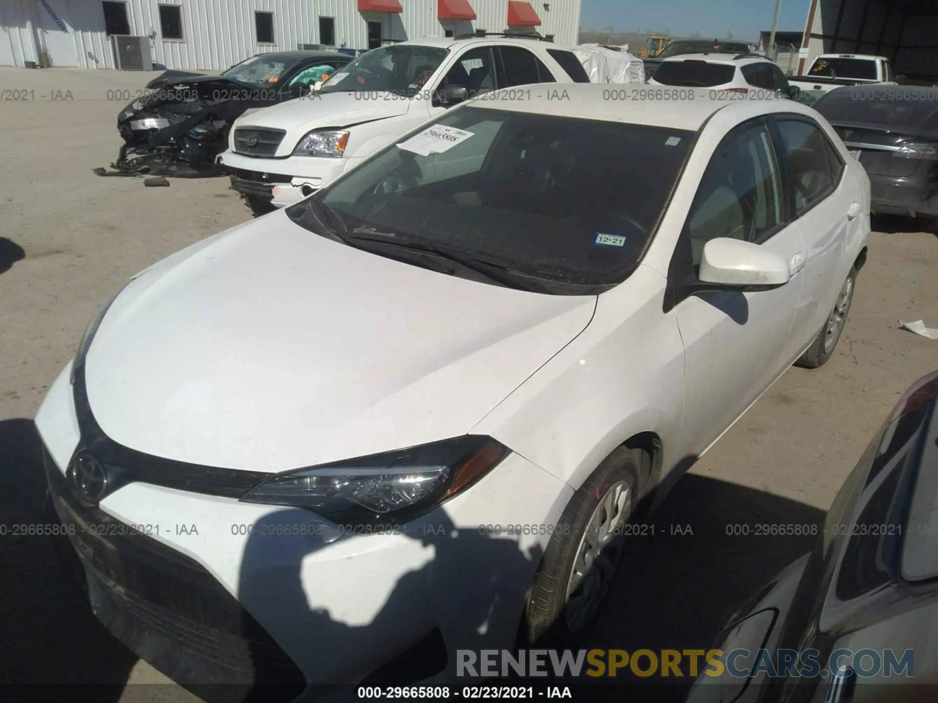 2 Photograph of a damaged car 5YFBURHE3KP932199 TOYOTA COROLLA 2019