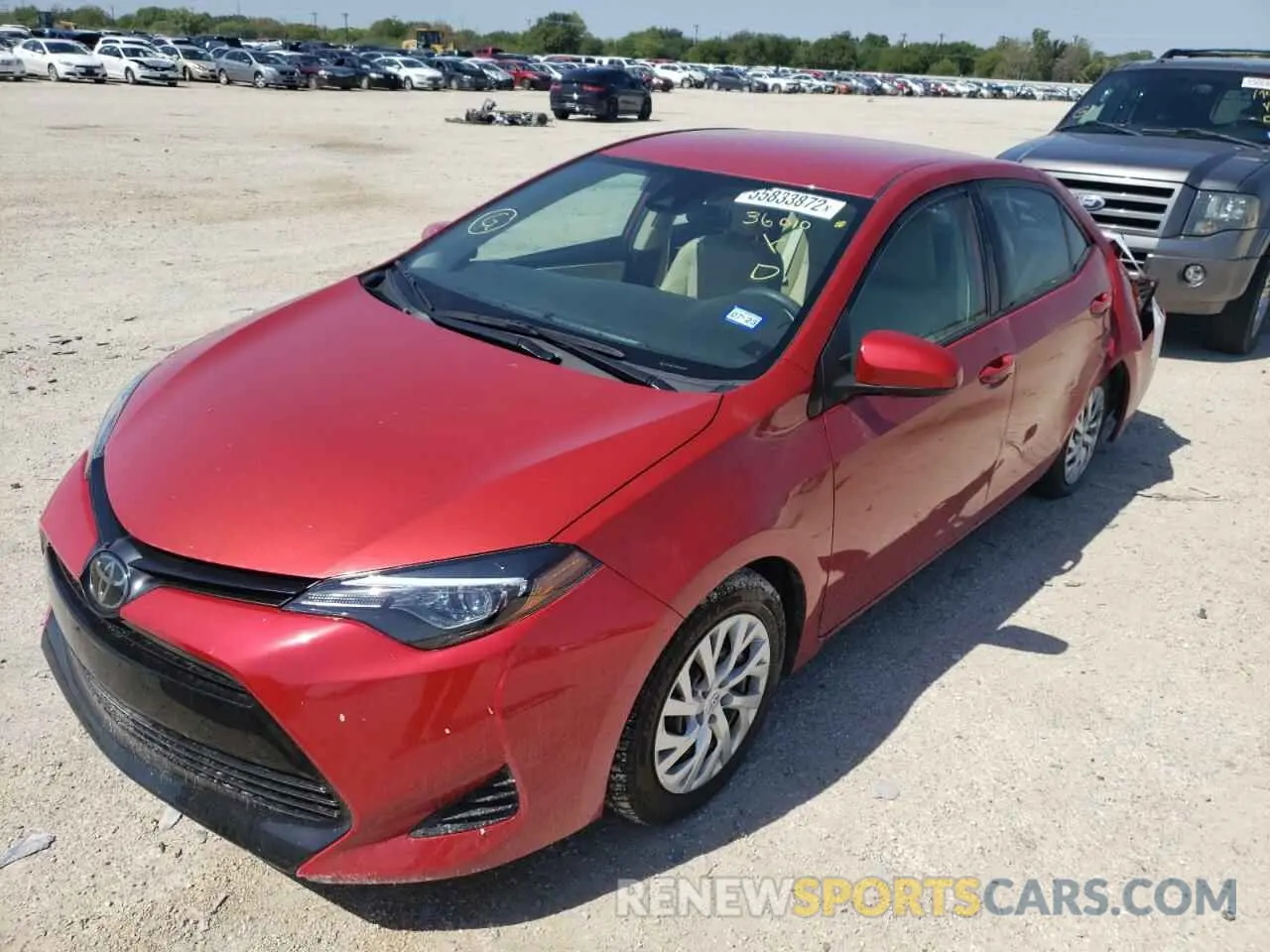 2 Photograph of a damaged car 5YFBURHE3KP937273 TOYOTA COROLLA 2019