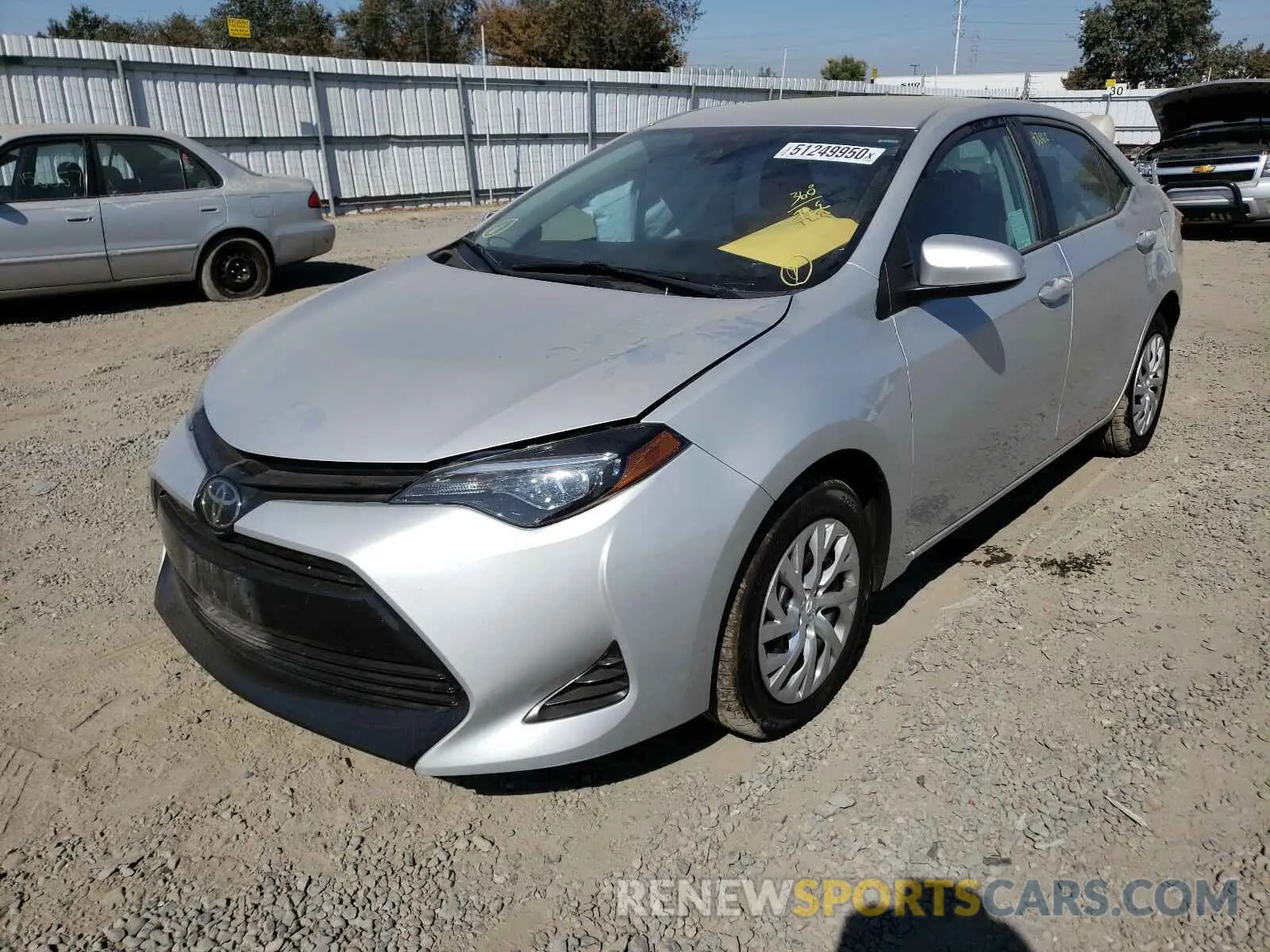 2 Photograph of a damaged car 5YFBURHE3KP937662 TOYOTA COROLLA 2019