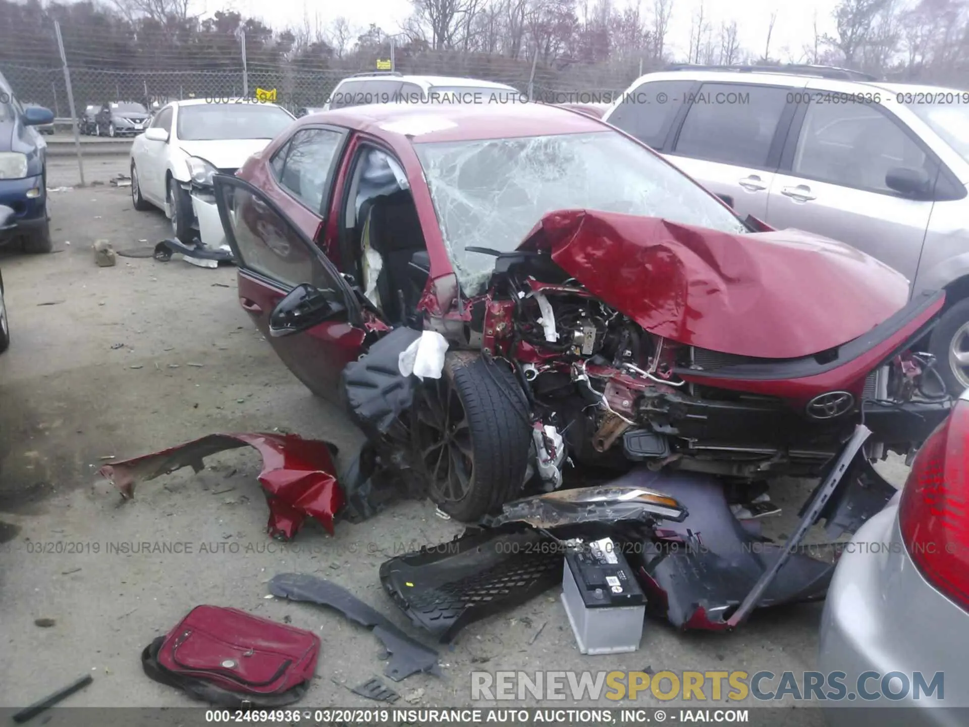 1 Photograph of a damaged car 5YFBURHE4KP861286 TOYOTA COROLLA 2019