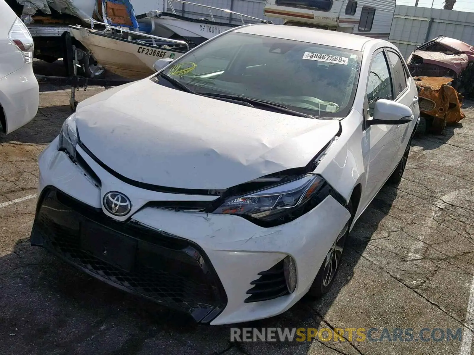 2 Photograph of a damaged car 5YFBURHE4KP895874 TOYOTA COROLLA 2019