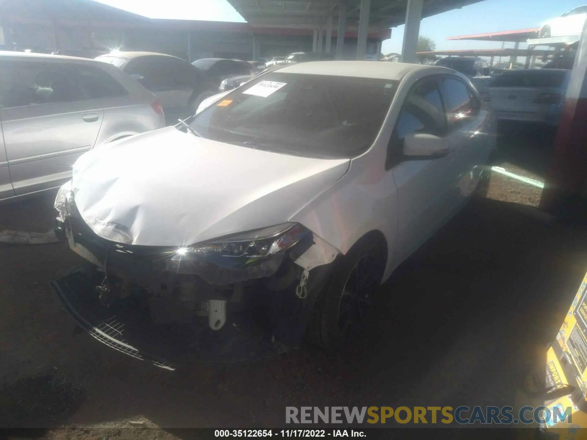 2 Photograph of a damaged car 5YFBURHE4KP914200 TOYOTA COROLLA 2019