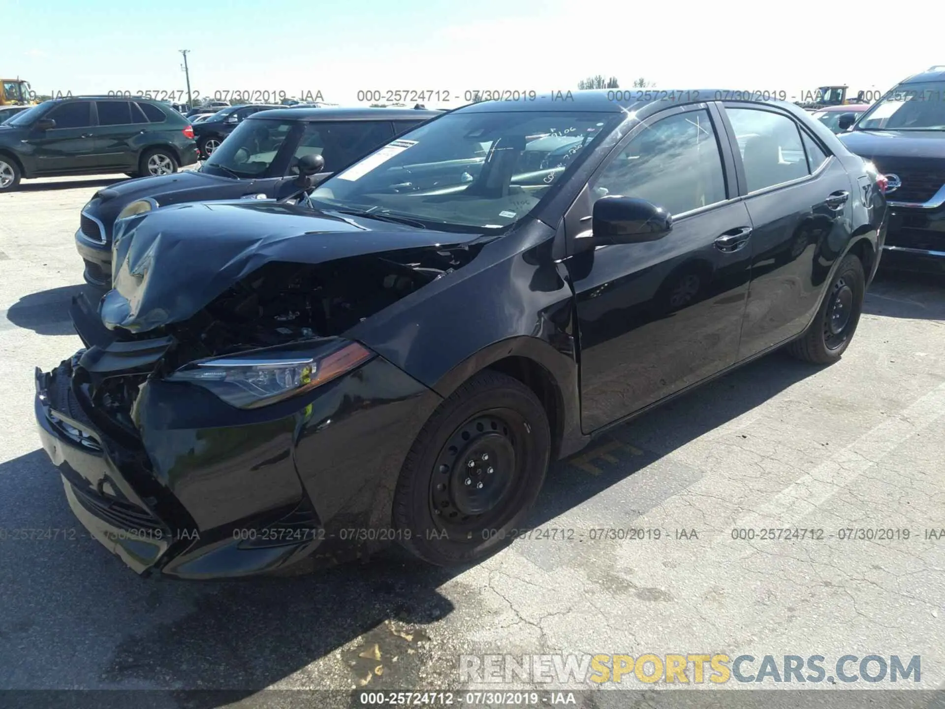 2 Photograph of a damaged car 5YFBURHE4KP919106 TOYOTA COROLLA 2019
