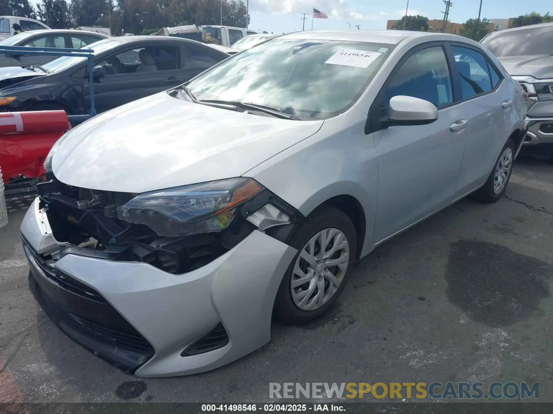 2 Photograph of a damaged car 5YFBURHE4KP926752 TOYOTA COROLLA 2019