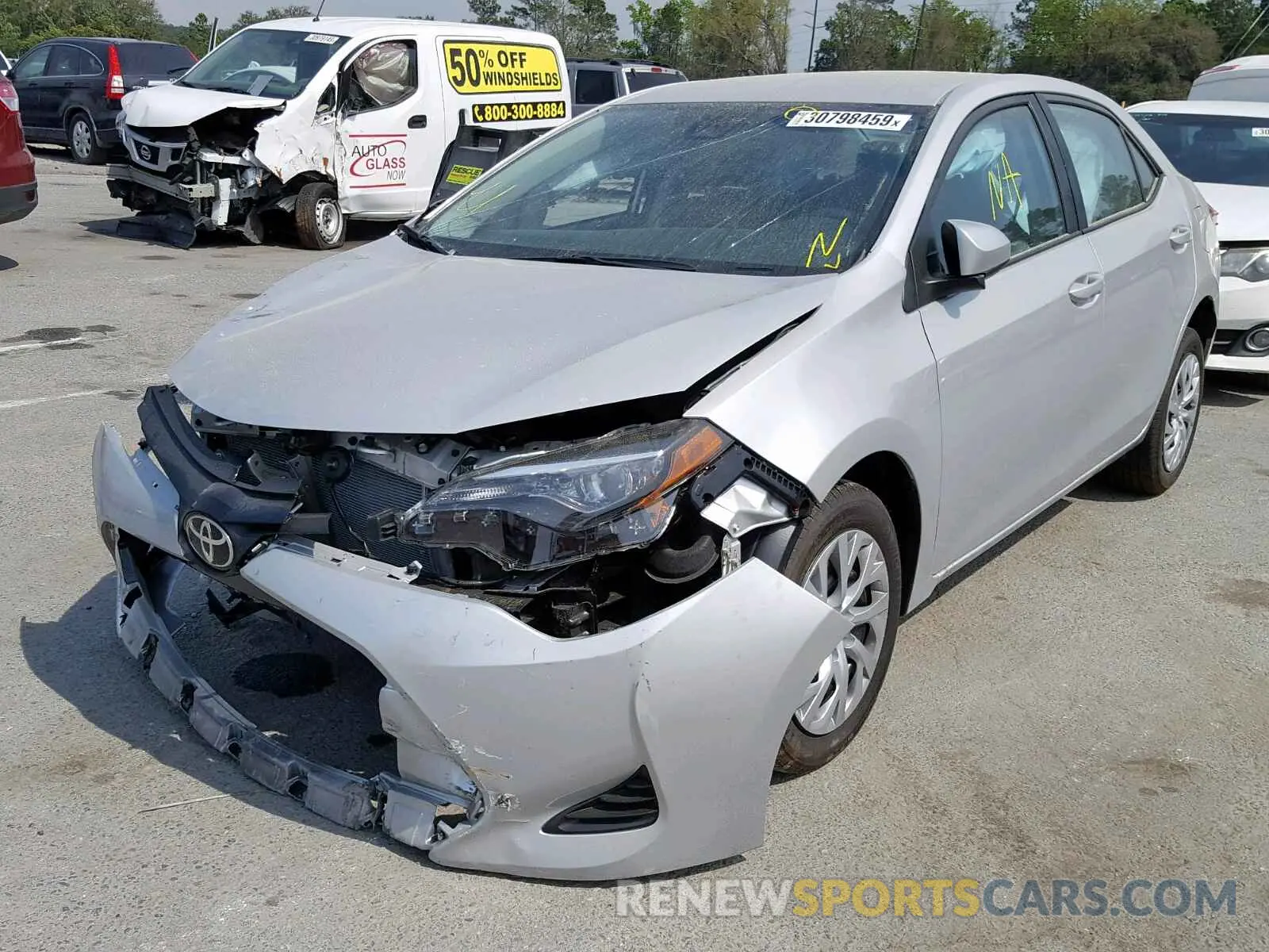 2 Photograph of a damaged car 5YFBURHE4KP944541 TOYOTA COROLLA 2019