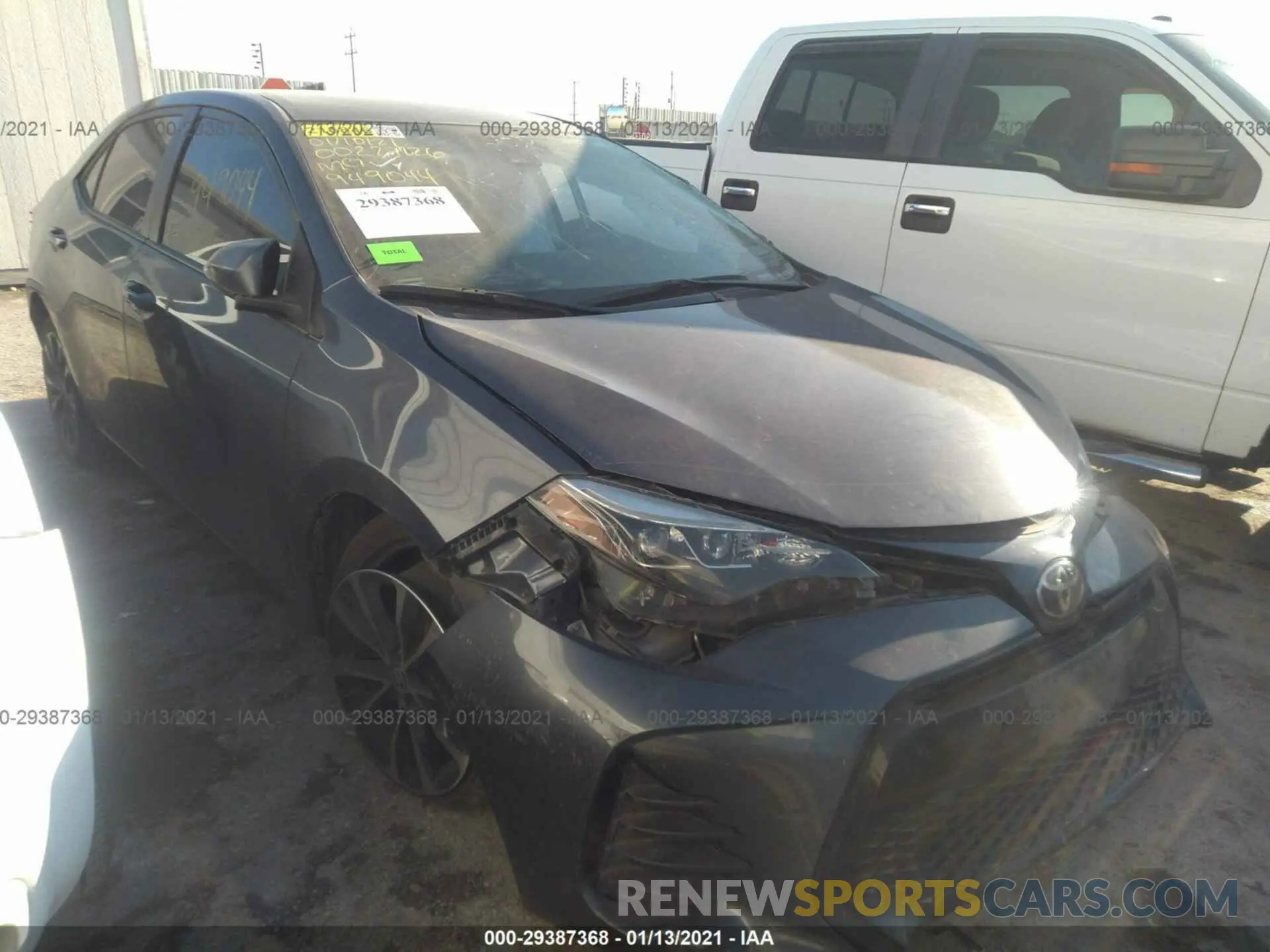 1 Photograph of a damaged car 5YFBURHE4KP949044 TOYOTA COROLLA 2019
