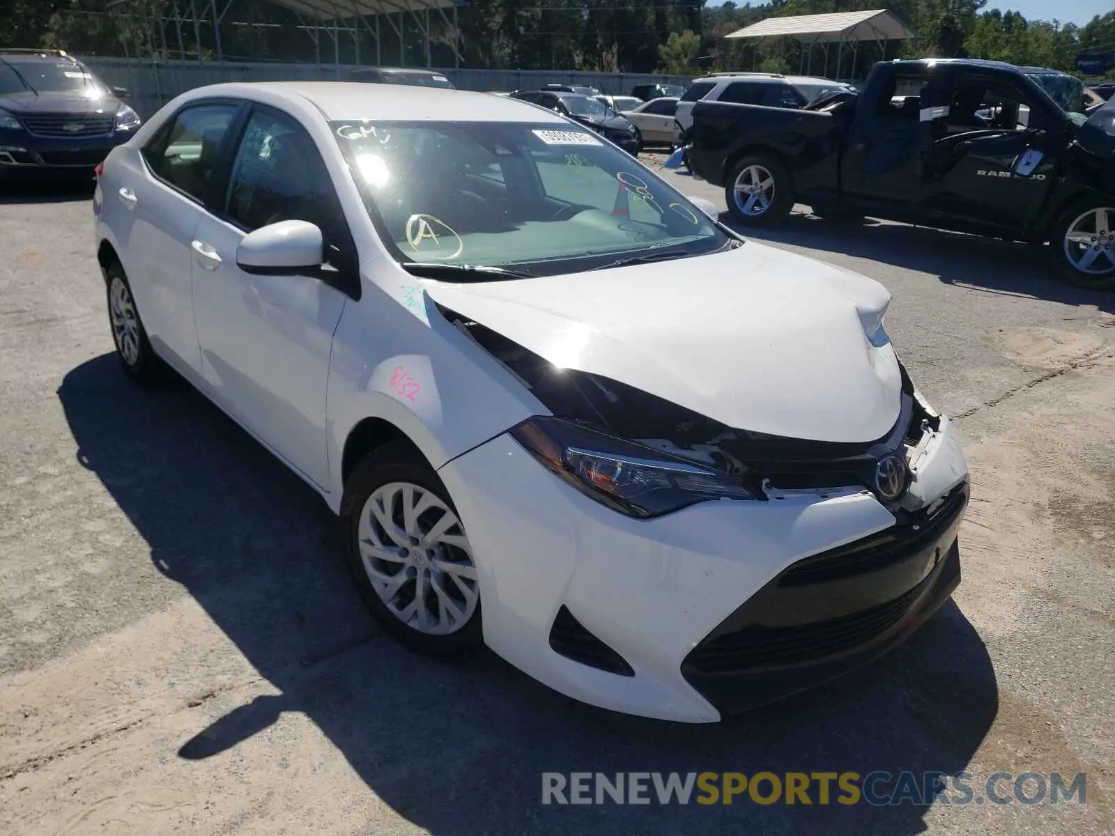 1 Photograph of a damaged car 5YFBURHE5KP877724 TOYOTA COROLLA 2019