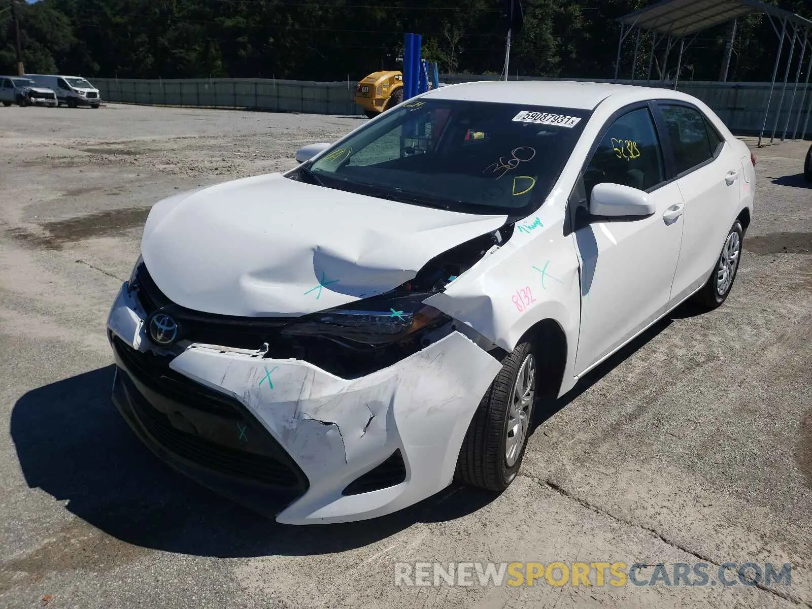 2 Photograph of a damaged car 5YFBURHE5KP877724 TOYOTA COROLLA 2019