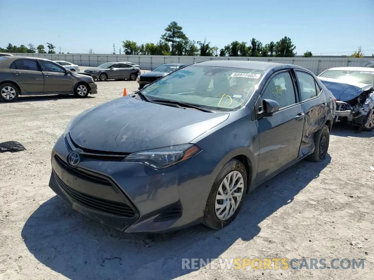 2 Photograph of a damaged car 5YFBURHE5KP905182 TOYOTA COROLLA 2019