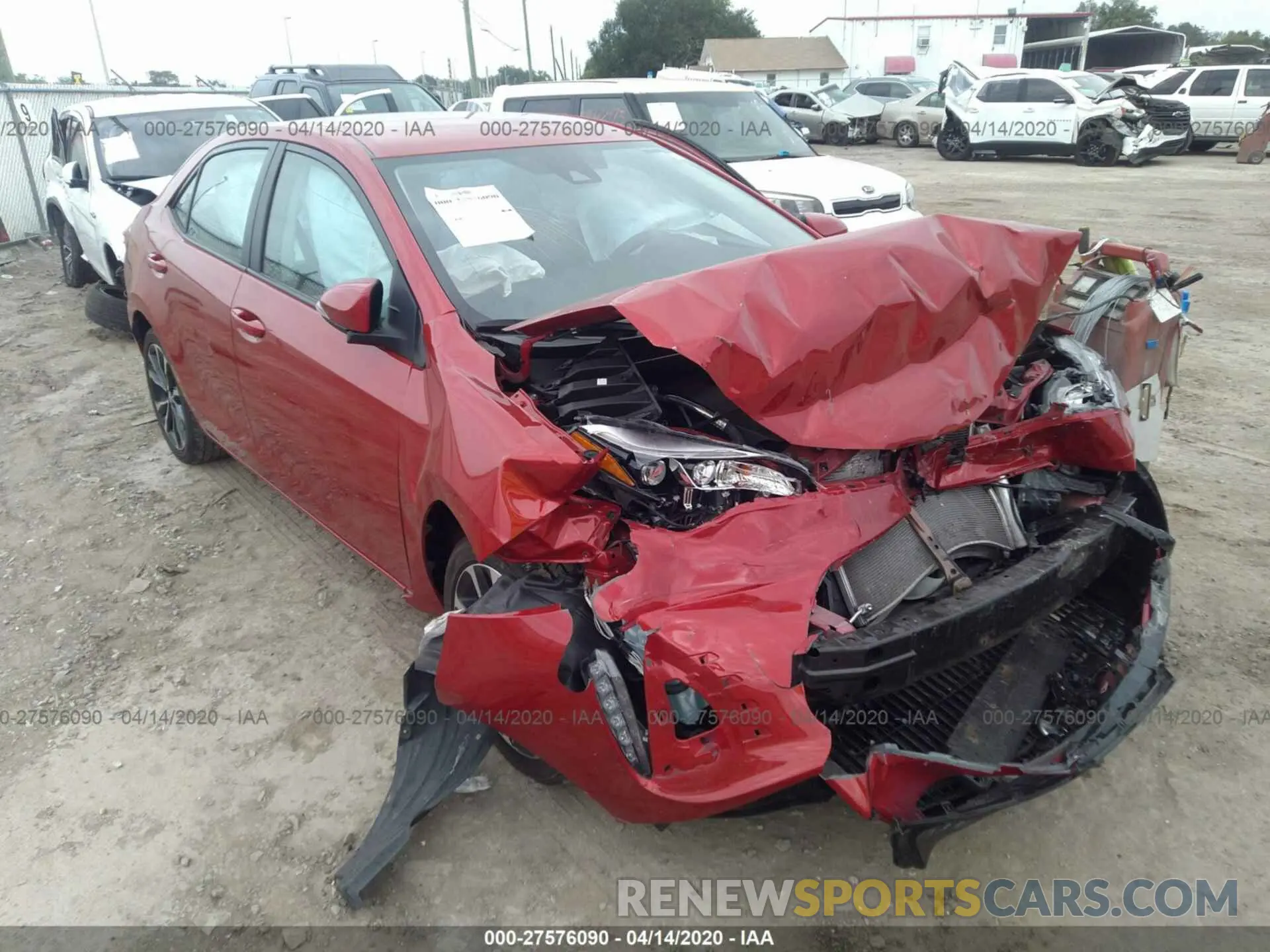 1 Photograph of a damaged car 5YFBURHE5KP908048 TOYOTA COROLLA 2019
