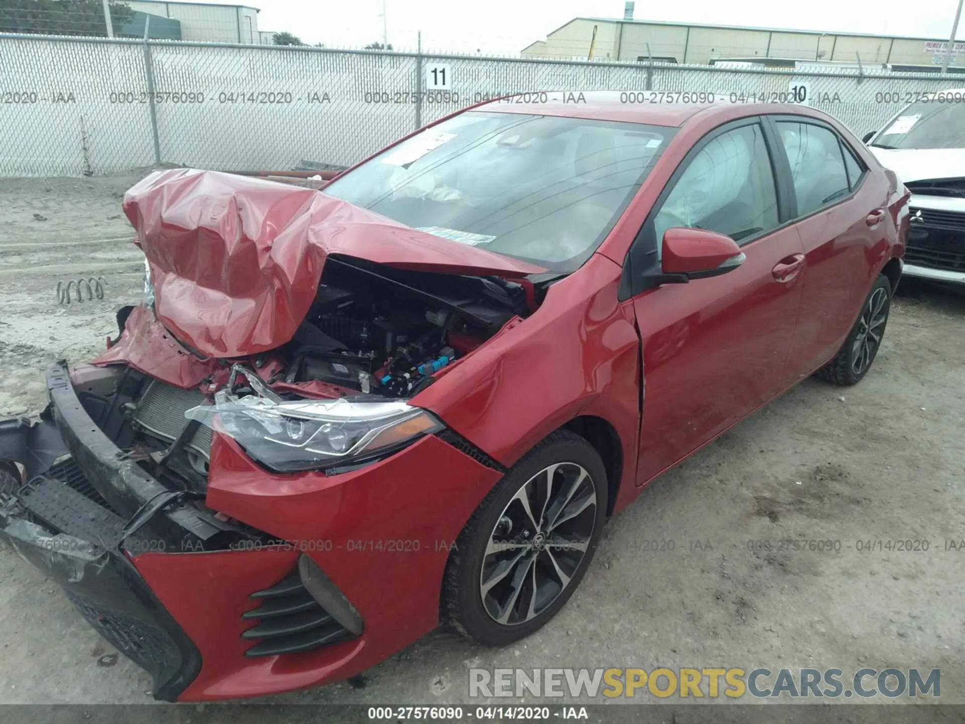 2 Photograph of a damaged car 5YFBURHE5KP908048 TOYOTA COROLLA 2019
