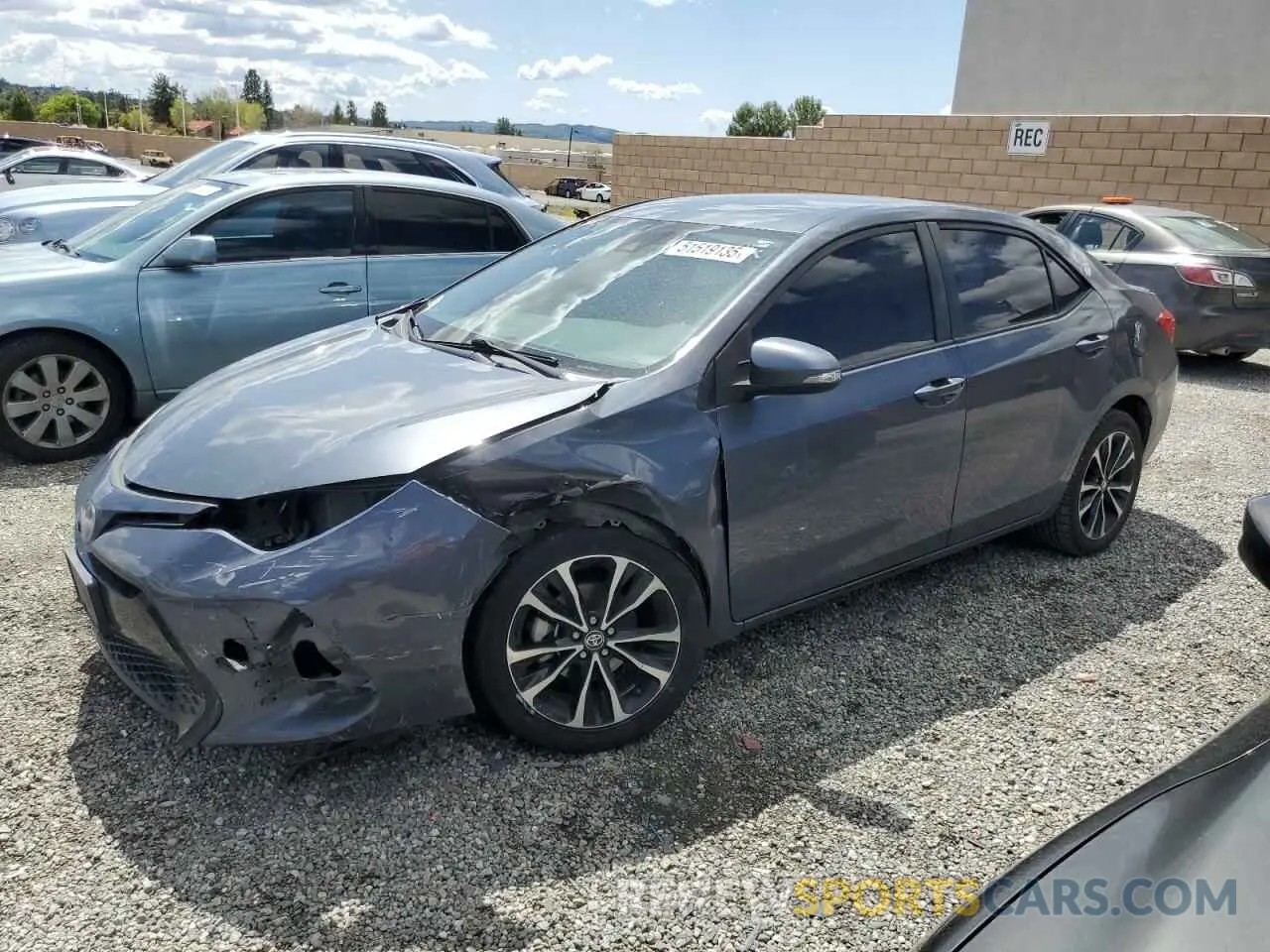 1 Photograph of a damaged car 5YFBURHE5KP931054 TOYOTA COROLLA 2019