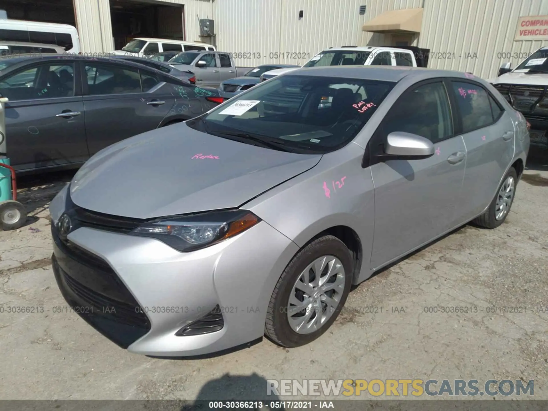 2 Photograph of a damaged car 5YFBURHE5KP937856 TOYOTA COROLLA 2019