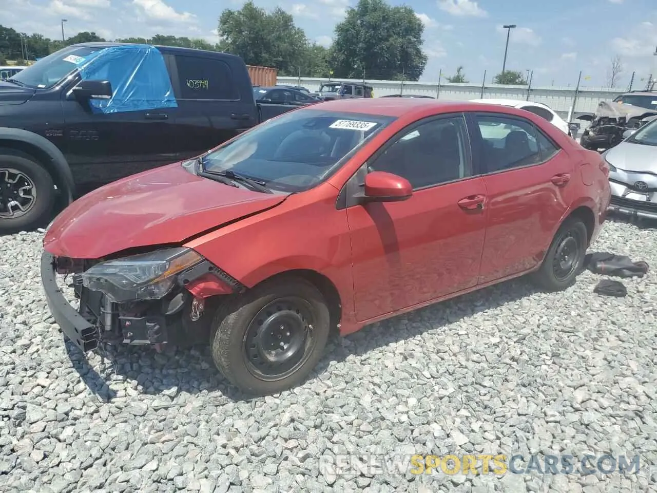 1 Photograph of a damaged car 5YFBURHE5KP940644 TOYOTA COROLLA 2019