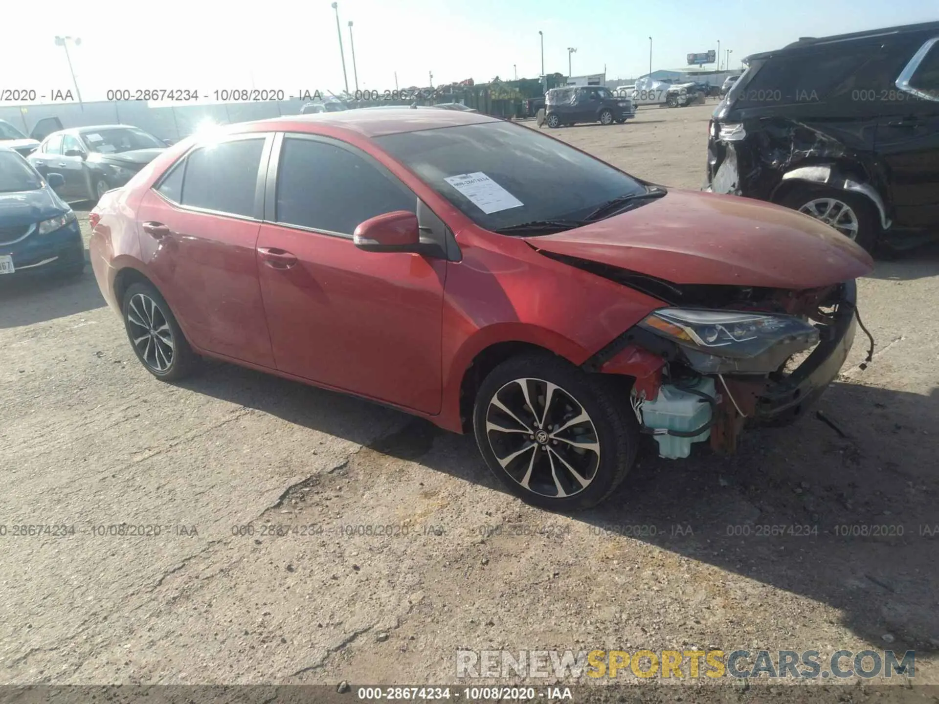 1 Photograph of a damaged car 5YFBURHE5KP949280 TOYOTA COROLLA 2019