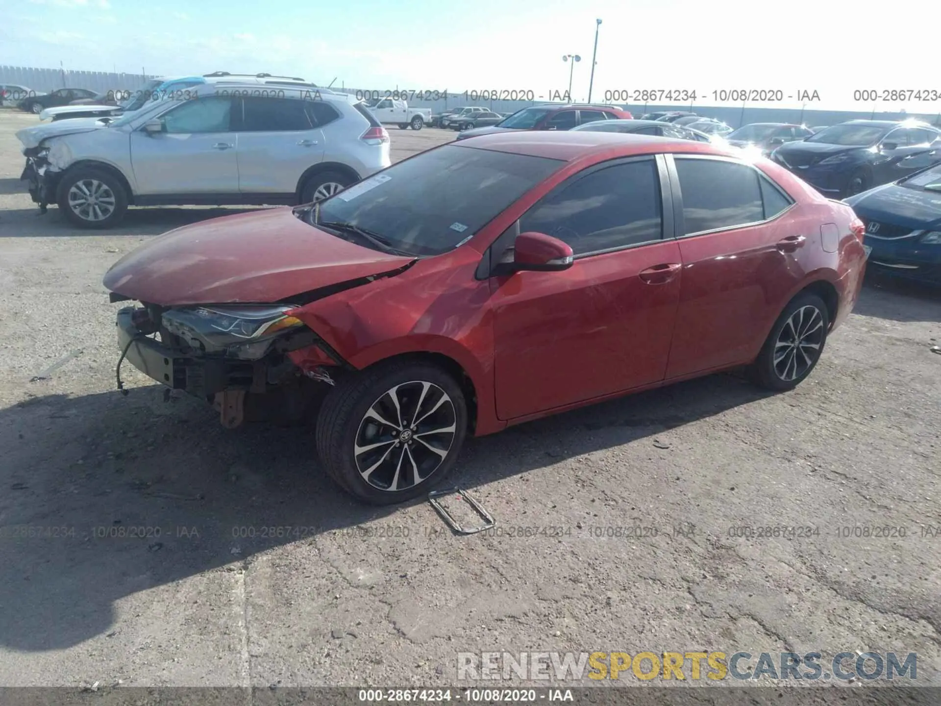 2 Photograph of a damaged car 5YFBURHE5KP949280 TOYOTA COROLLA 2019