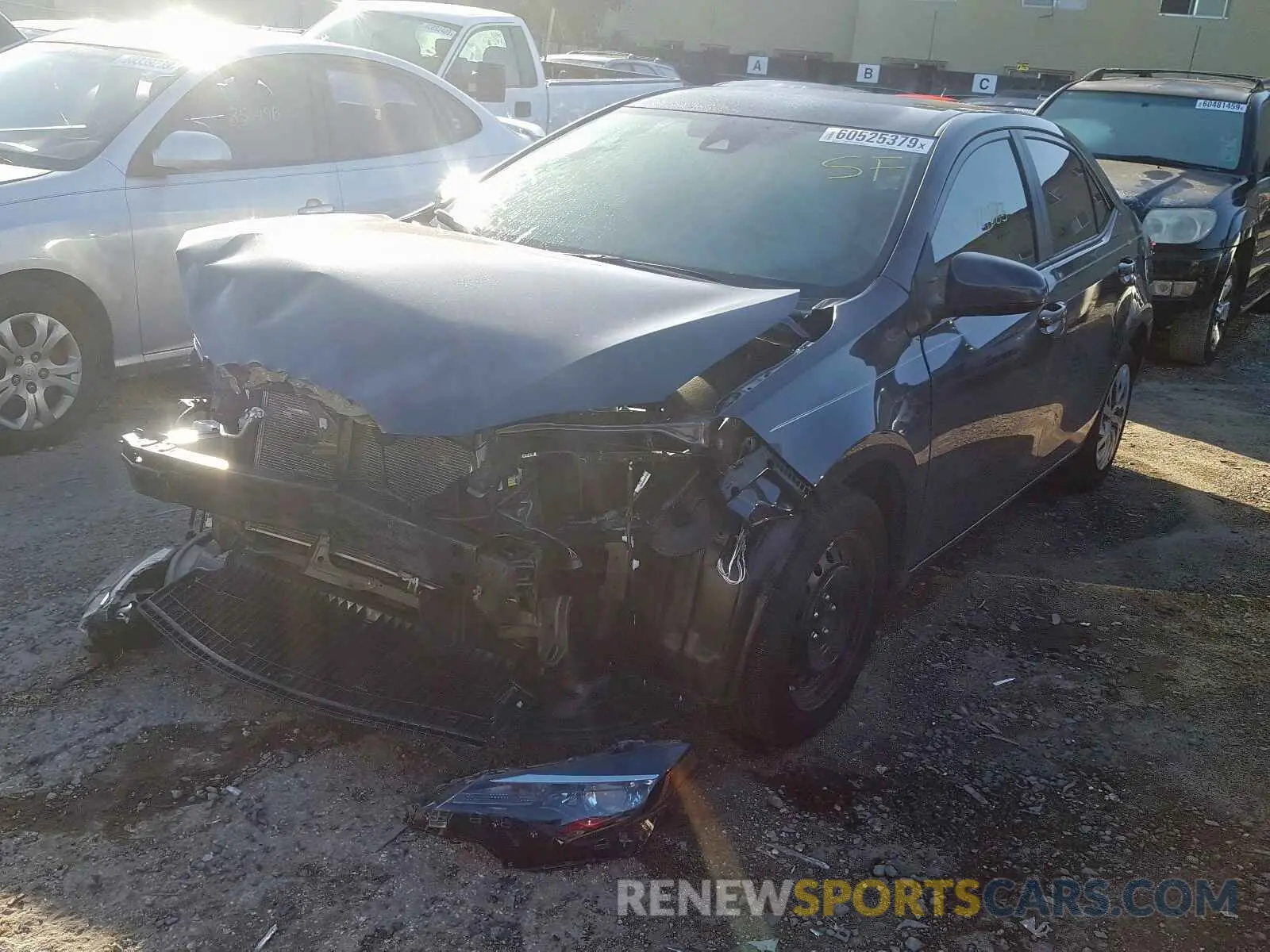 2 Photograph of a damaged car 5YFBURHE6KP869177 TOYOTA COROLLA 2019