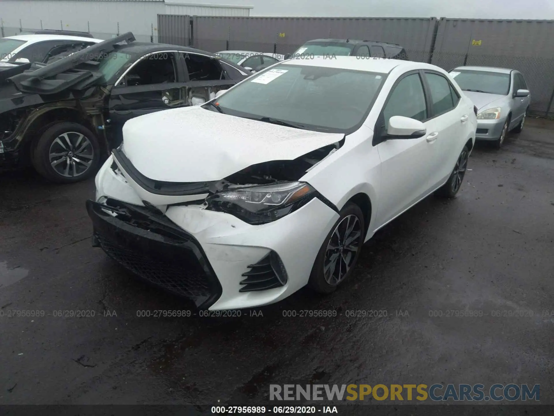 2 Photograph of a damaged car 5YFBURHE6KP893382 TOYOTA COROLLA 2019