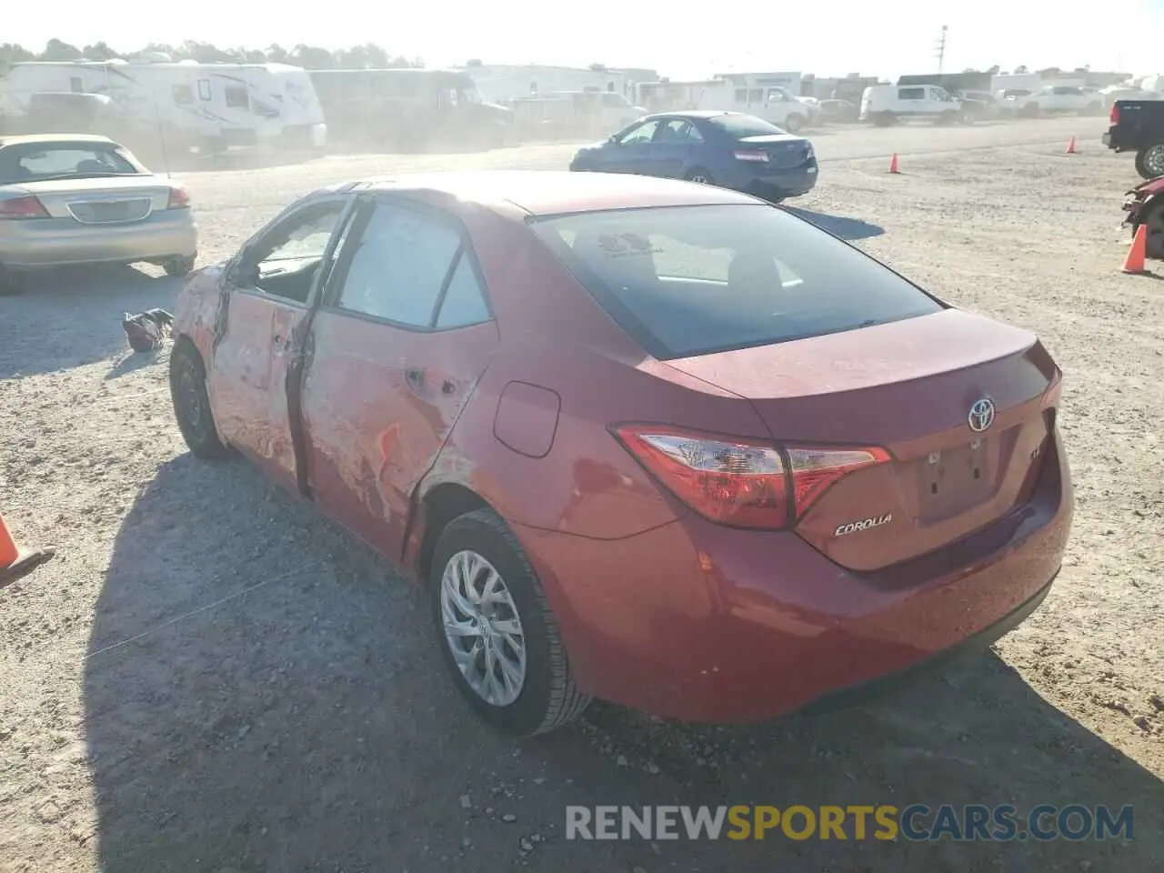 3 Photograph of a damaged car 5YFBURHE6KP930639 TOYOTA COROLLA 2019