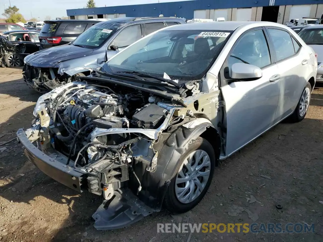 2 Photograph of a damaged car 5YFBURHE6KP941236 TOYOTA COROLLA 2019