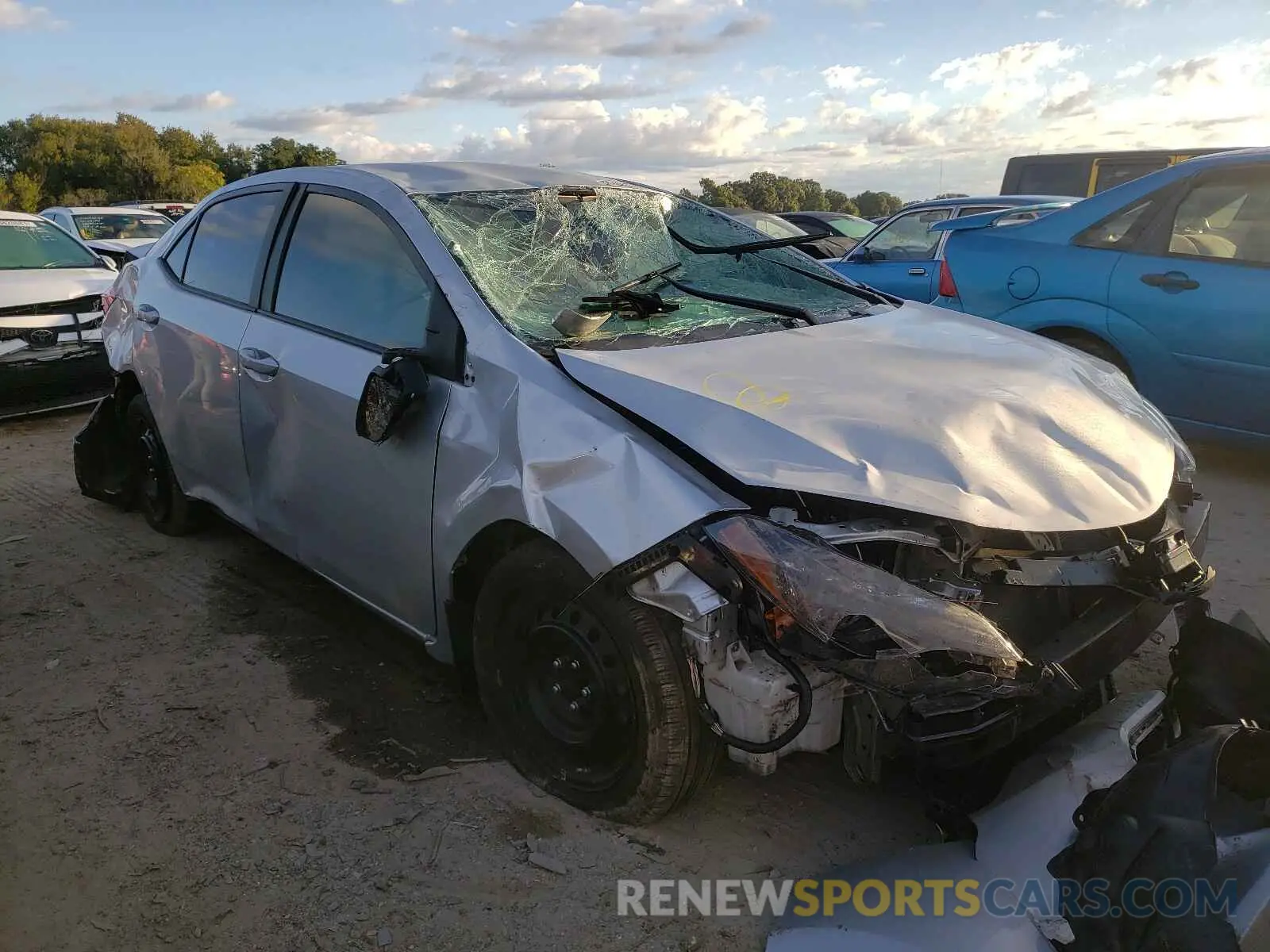 1 Photograph of a damaged car 5YFBURHE7KP858107 TOYOTA COROLLA 2019