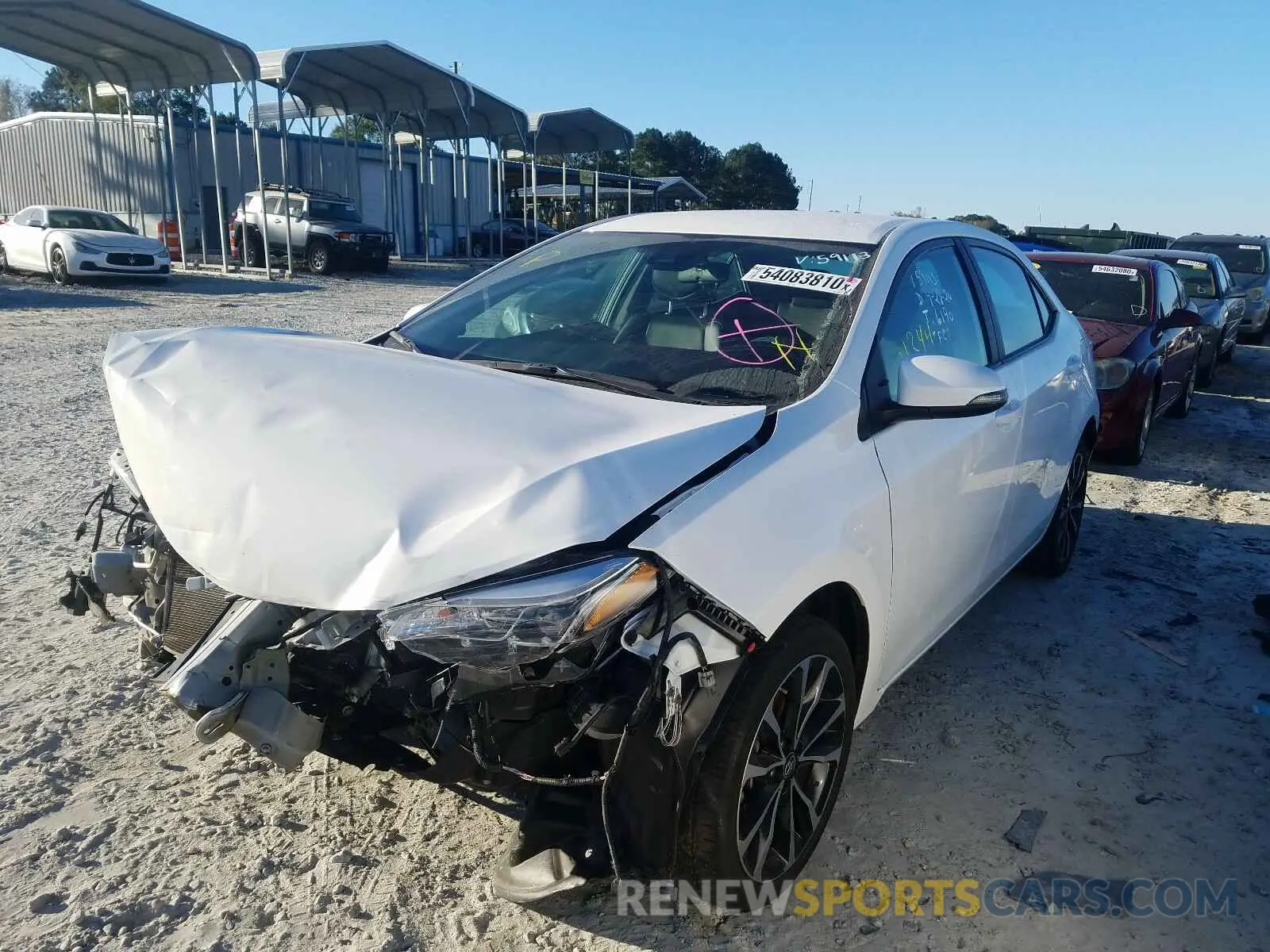 2 Photograph of a damaged car 5YFBURHE7KP859113 TOYOTA COROLLA 2019