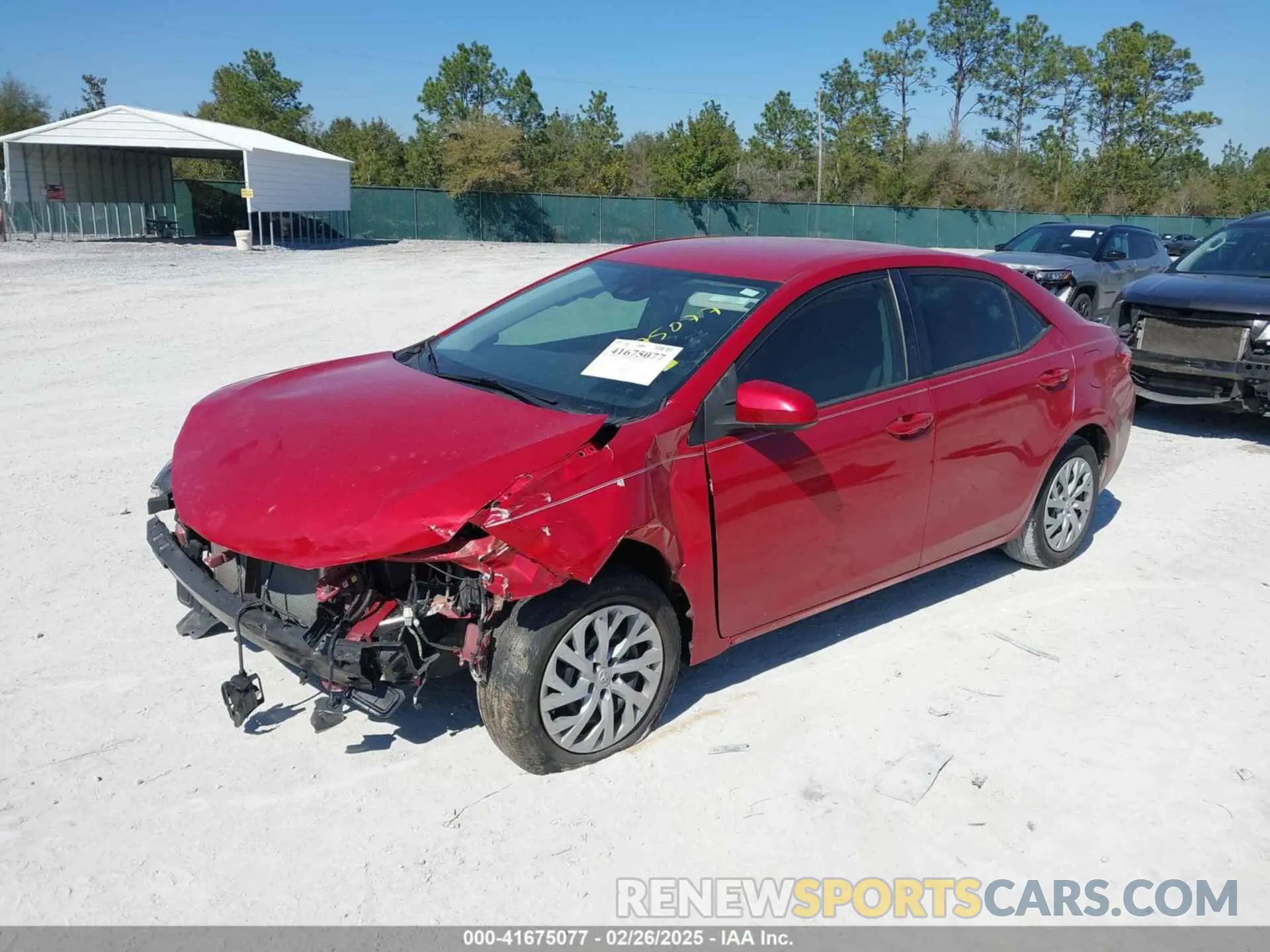 2 Photograph of a damaged car 5YFBURHE7KP867213 TOYOTA COROLLA 2019