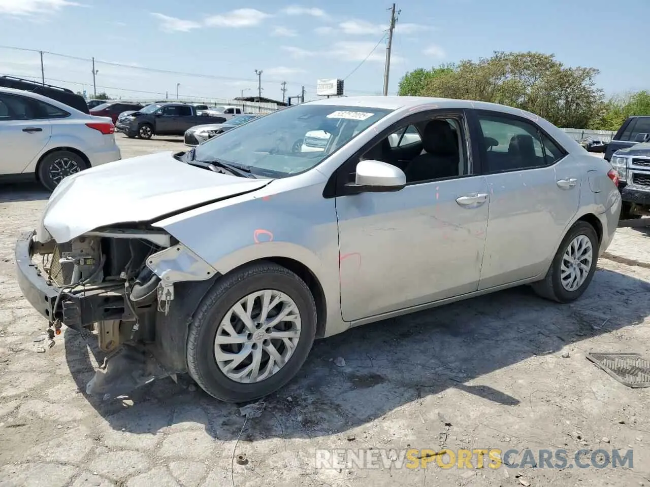 1 Photograph of a damaged car 5YFBURHE7KP876655 TOYOTA COROLLA 2019
