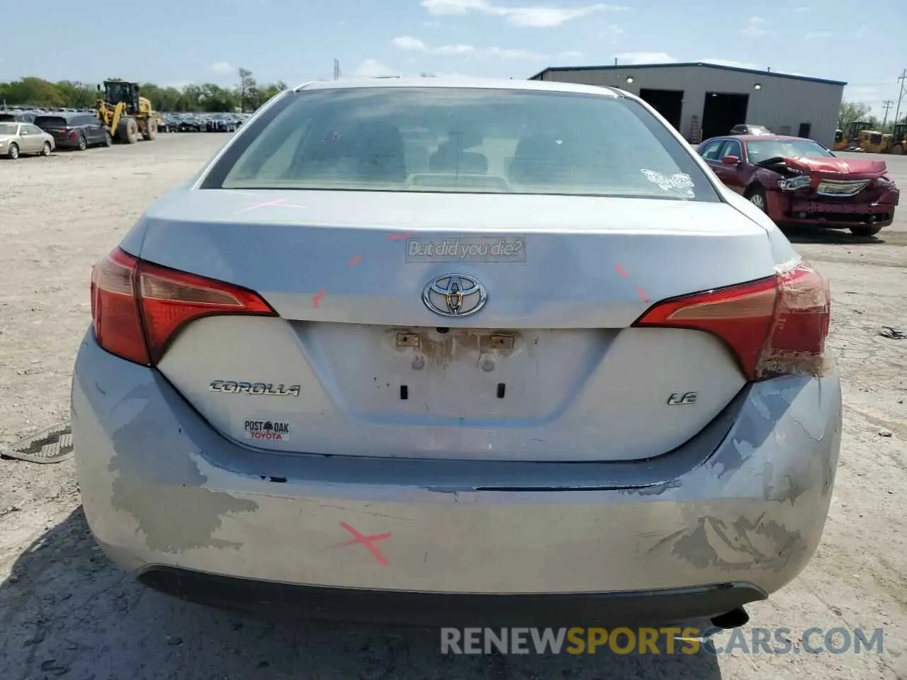 6 Photograph of a damaged car 5YFBURHE7KP876655 TOYOTA COROLLA 2019