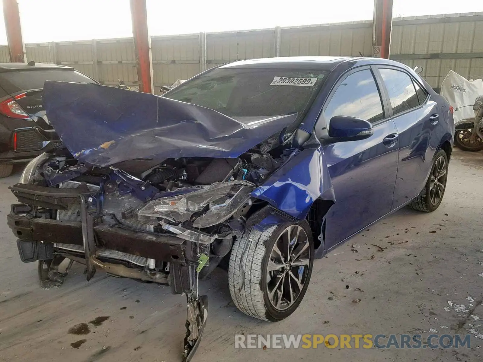 2 Photograph of a damaged car 5YFBURHE7KP888188 TOYOTA COROLLA 2019