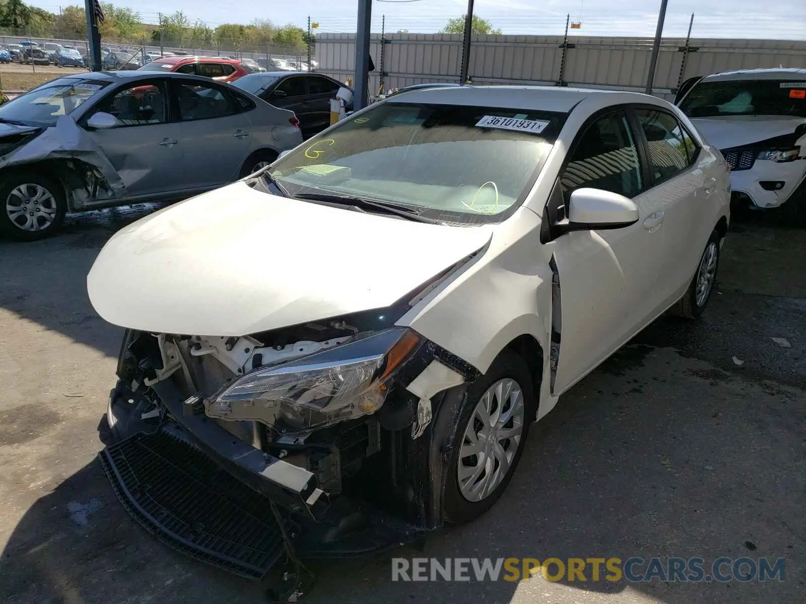 2 Photograph of a damaged car 5YFBURHE7KP904289 TOYOTA COROLLA 2019