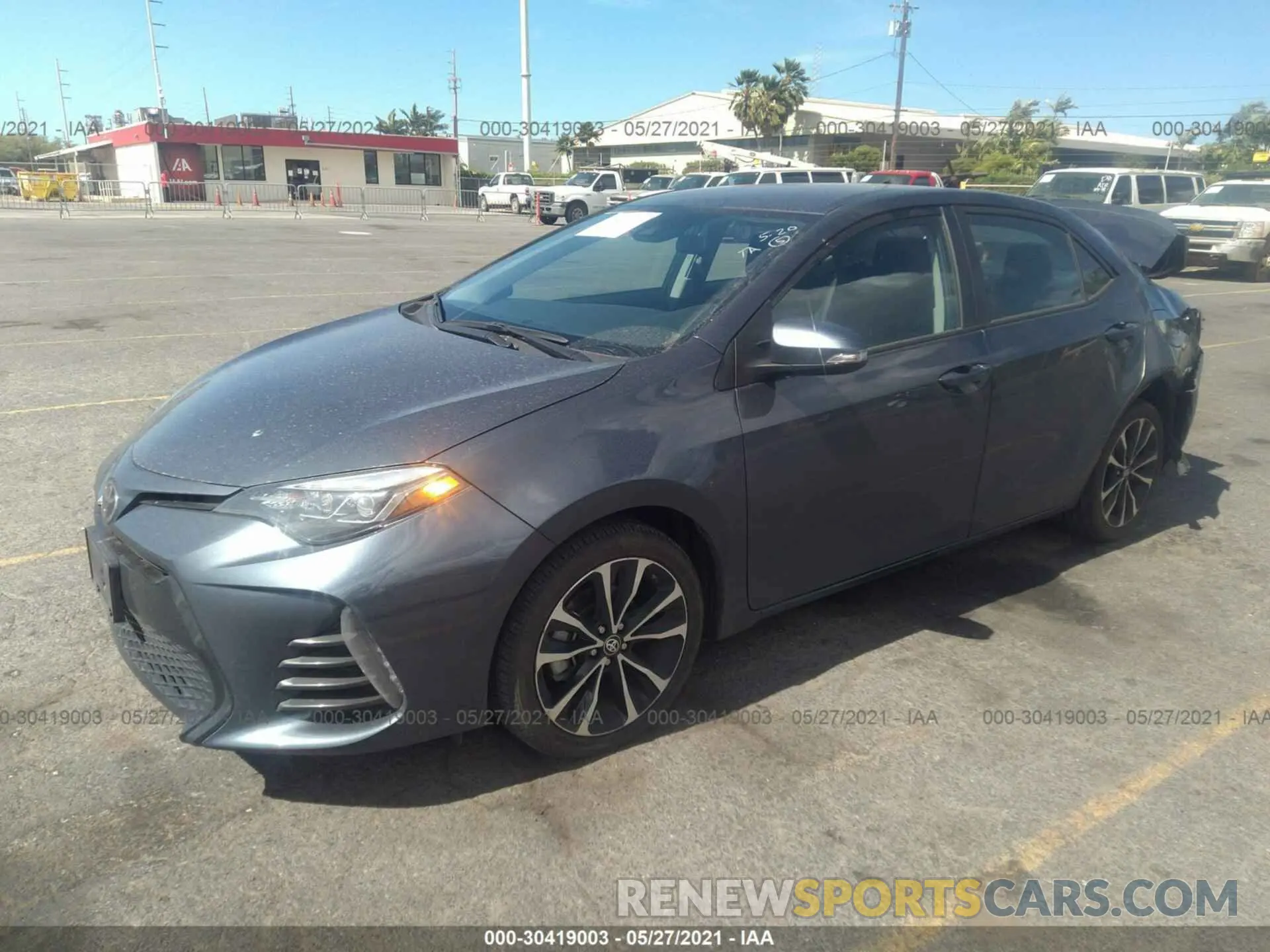 2 Photograph of a damaged car 5YFBURHE7KP910660 TOYOTA COROLLA 2019