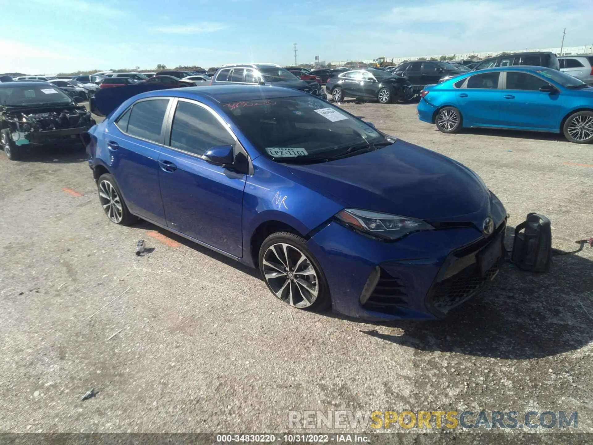 1 Фотография поврежденного автомобиля 5YFBURHE7KP927636 TOYOTA COROLLA 2019