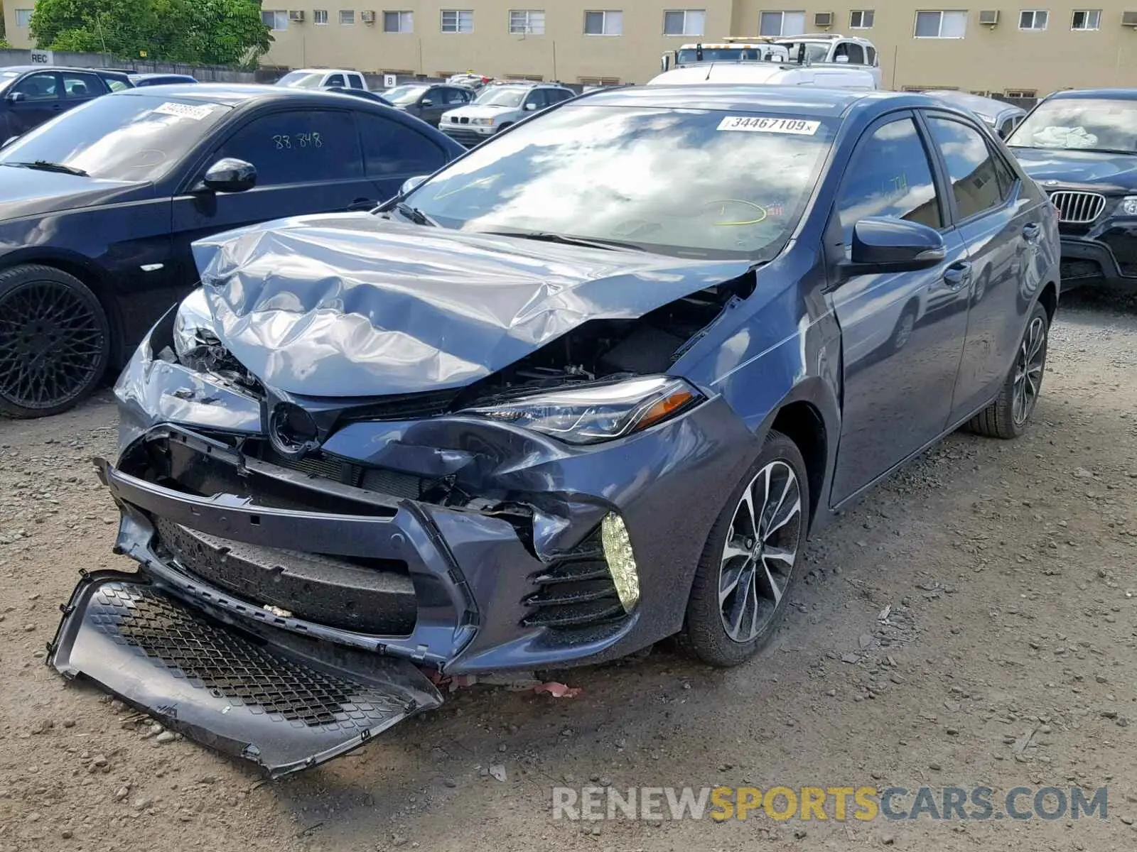 2 Photograph of a damaged car 5YFBURHE8KP859914 TOYOTA COROLLA 2019