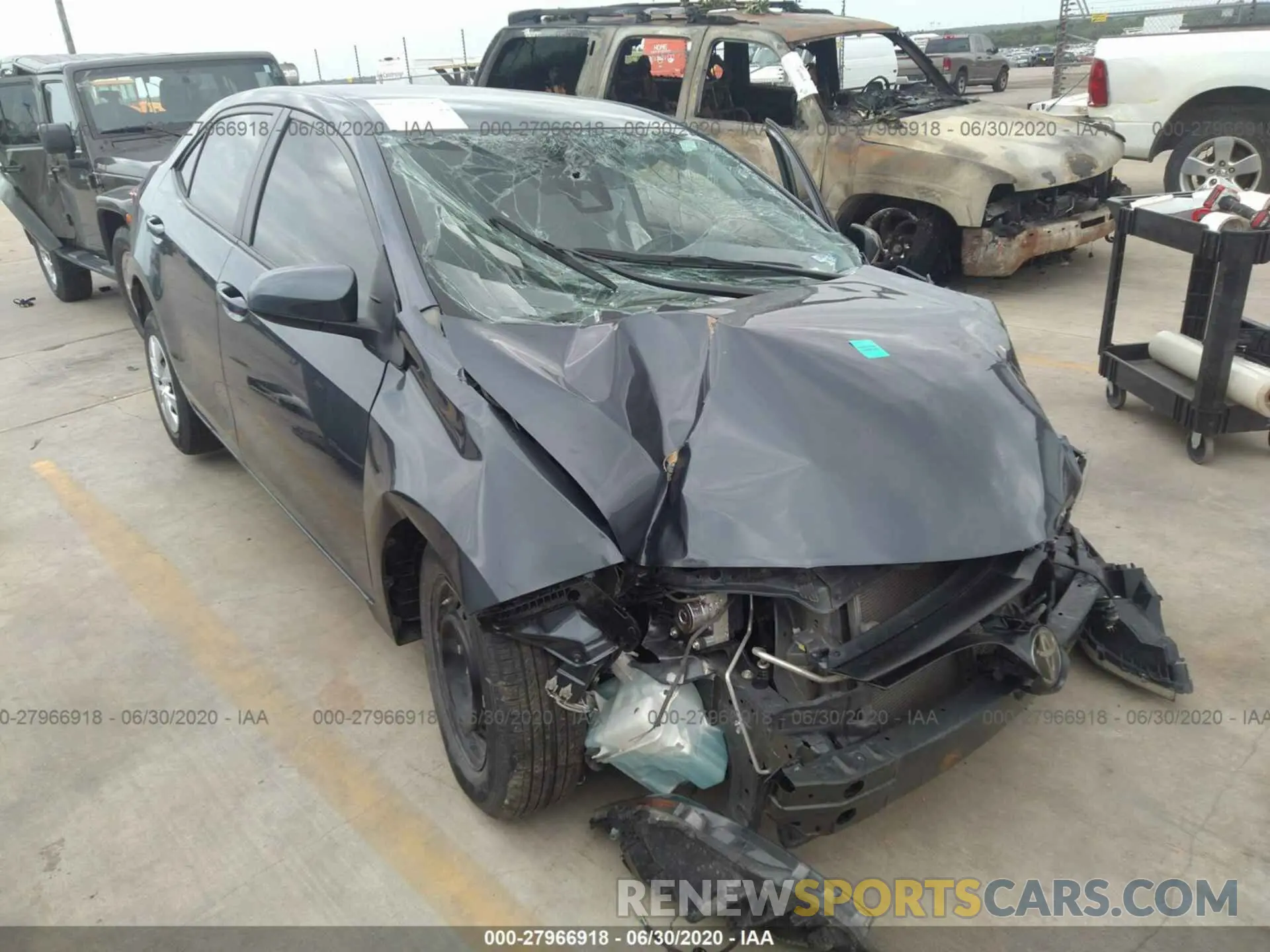 1 Photograph of a damaged car 5YFBURHE8KP877152 TOYOTA COROLLA 2019