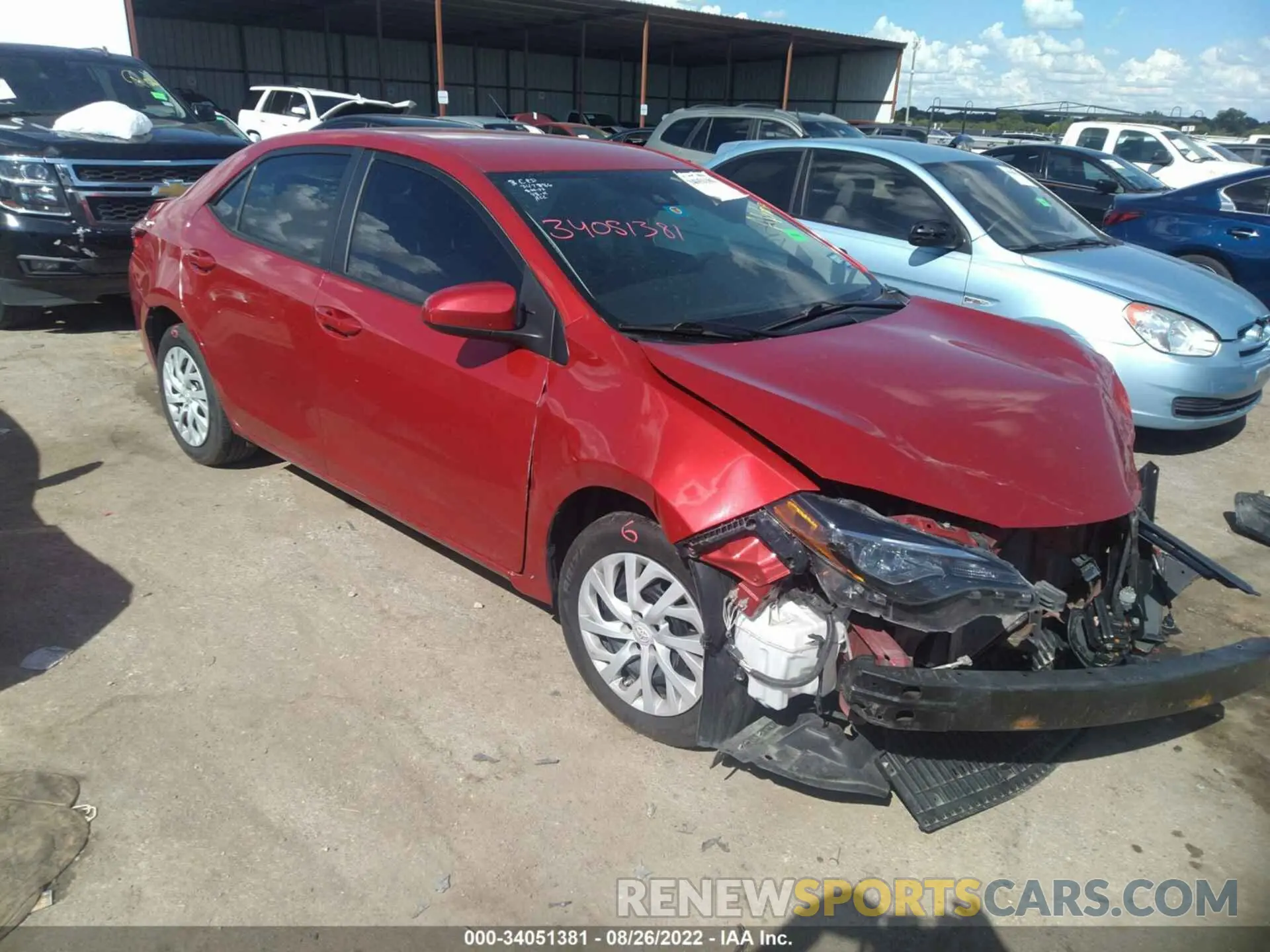 1 Фотография поврежденного автомобиля 5YFBURHE8KP882108 TOYOTA COROLLA 2019