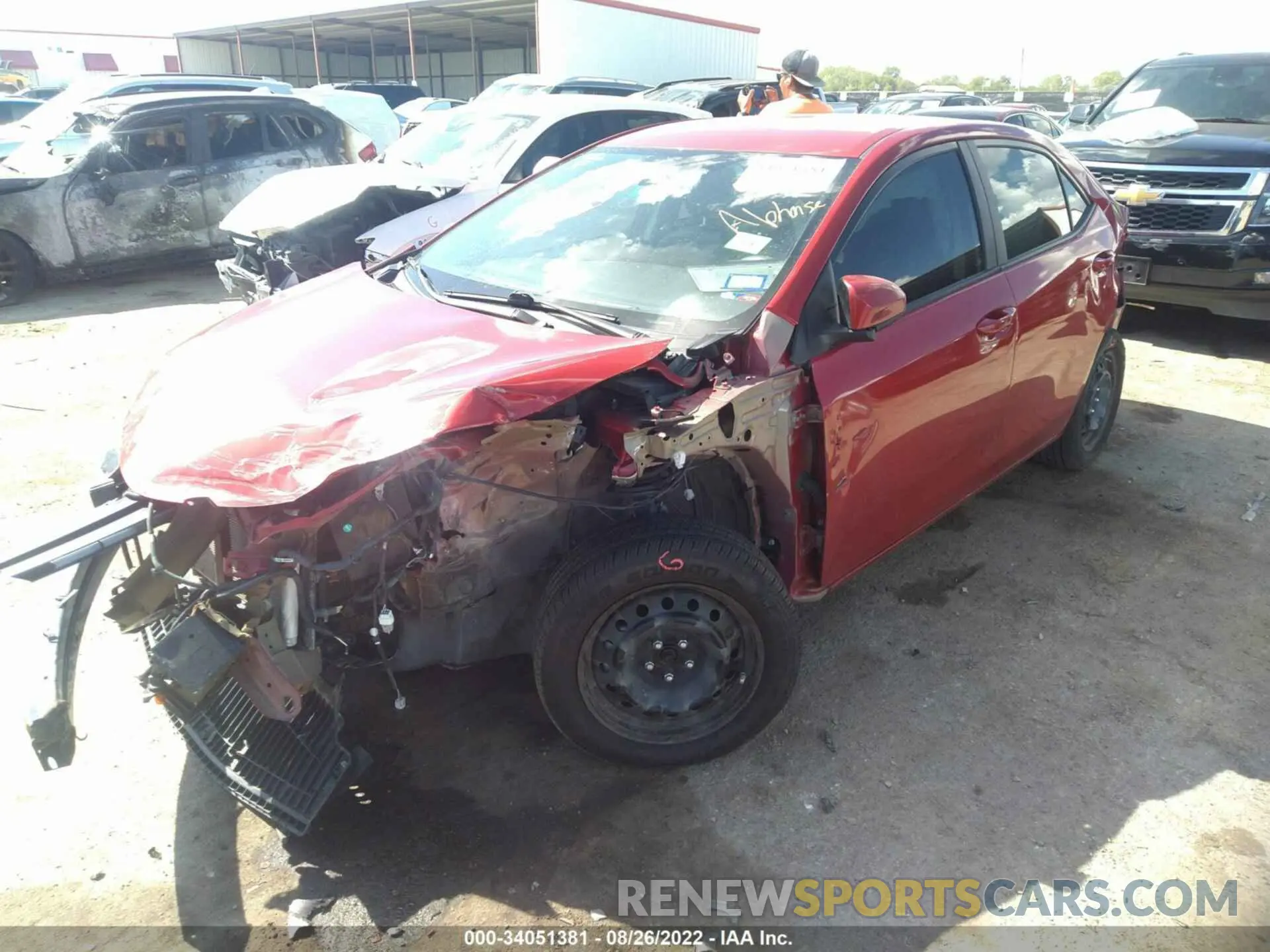 2 Фотография поврежденного автомобиля 5YFBURHE8KP882108 TOYOTA COROLLA 2019