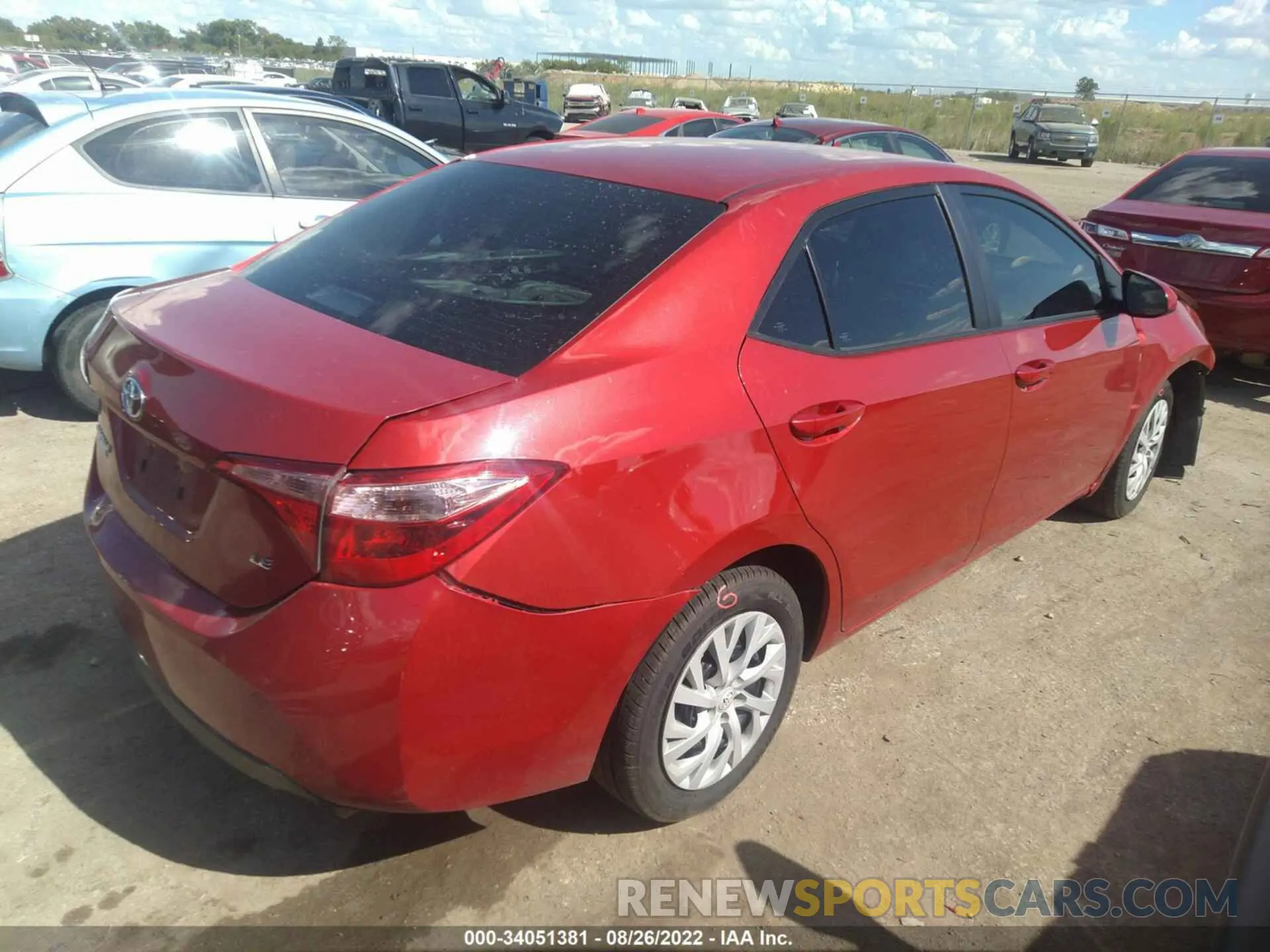 4 Фотография поврежденного автомобиля 5YFBURHE8KP882108 TOYOTA COROLLA 2019
