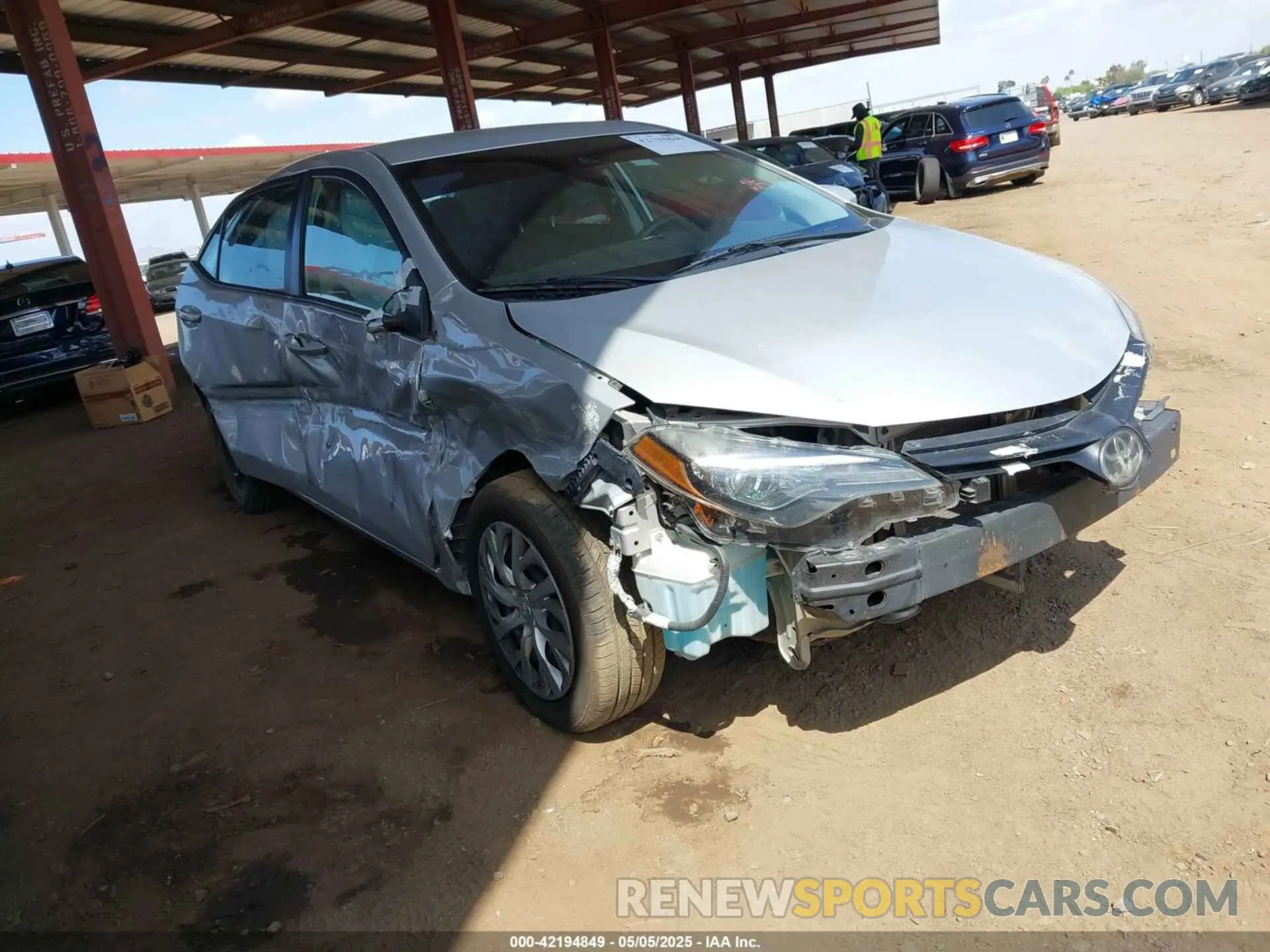 1 Photograph of a damaged car 5YFBURHE8KP903474 TOYOTA COROLLA 2019