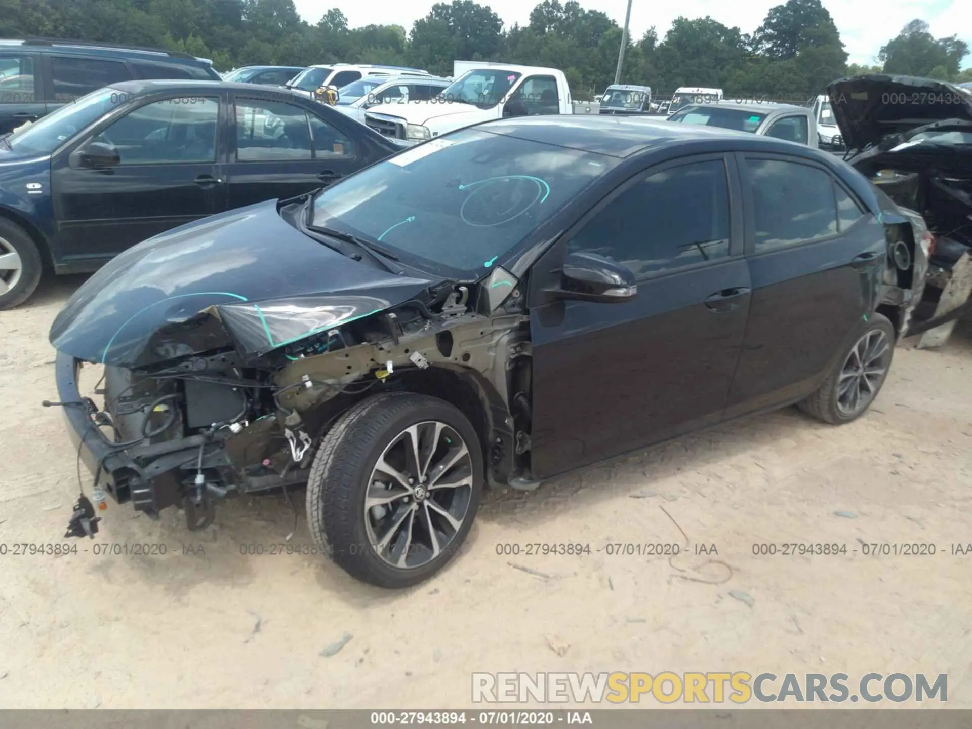 2 Photograph of a damaged car 5YFBURHE8KP910747 TOYOTA COROLLA 2019
