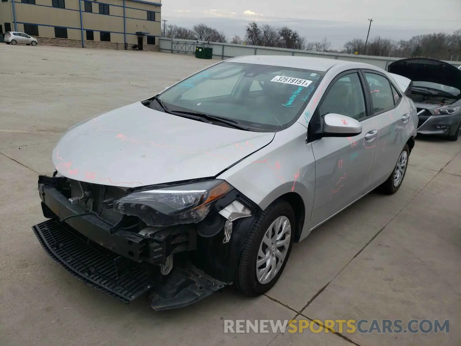 2 Photograph of a damaged car 5YFBURHE8KP928309 TOYOTA COROLLA 2019