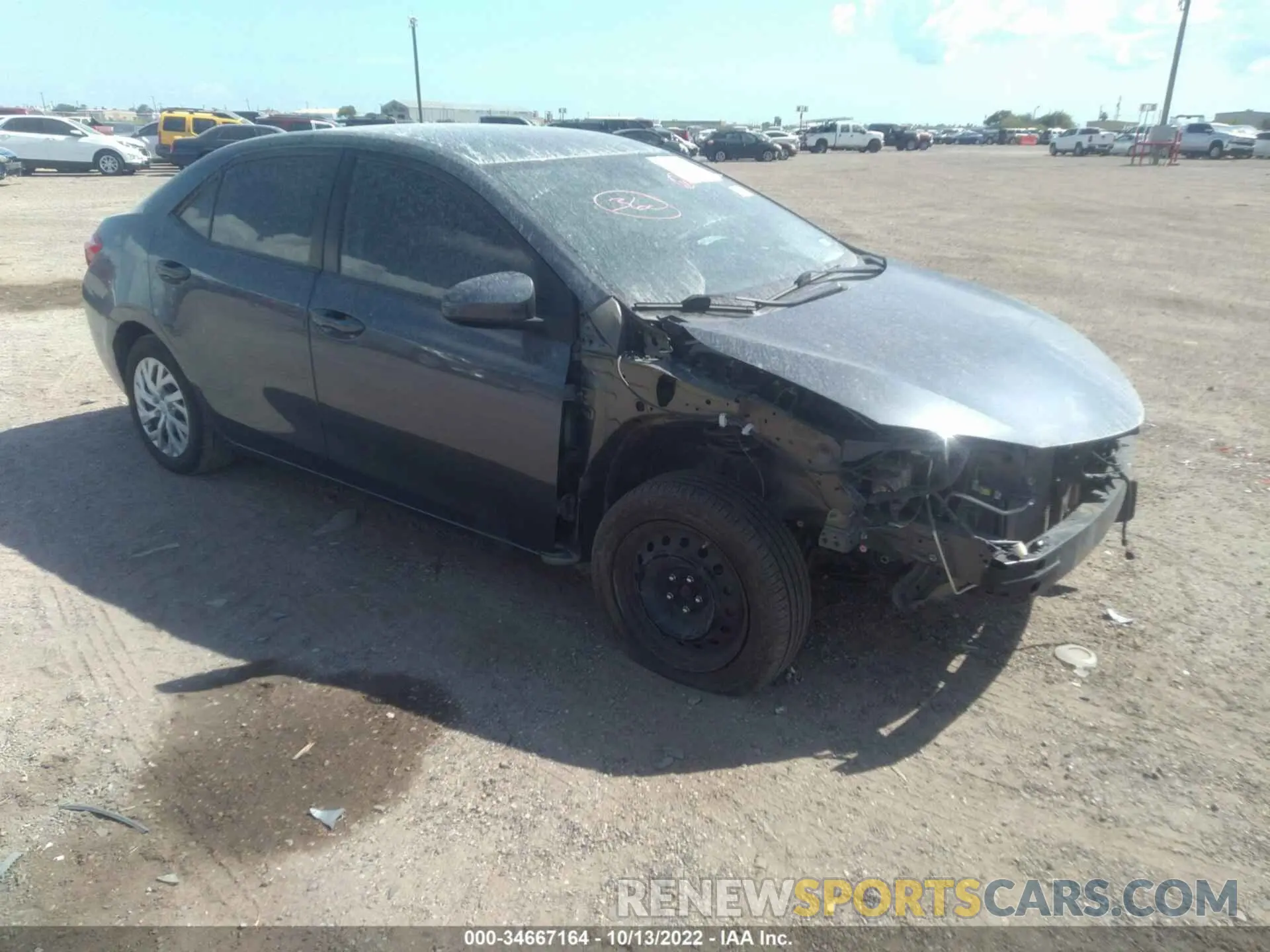 1 Photograph of a damaged car 5YFBURHE8KP944347 TOYOTA COROLLA 2019