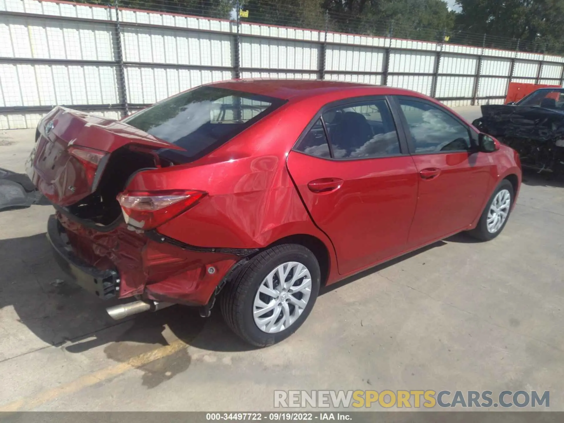 4 Фотография поврежденного автомобиля 5YFBURHE9KP879654 TOYOTA COROLLA 2019