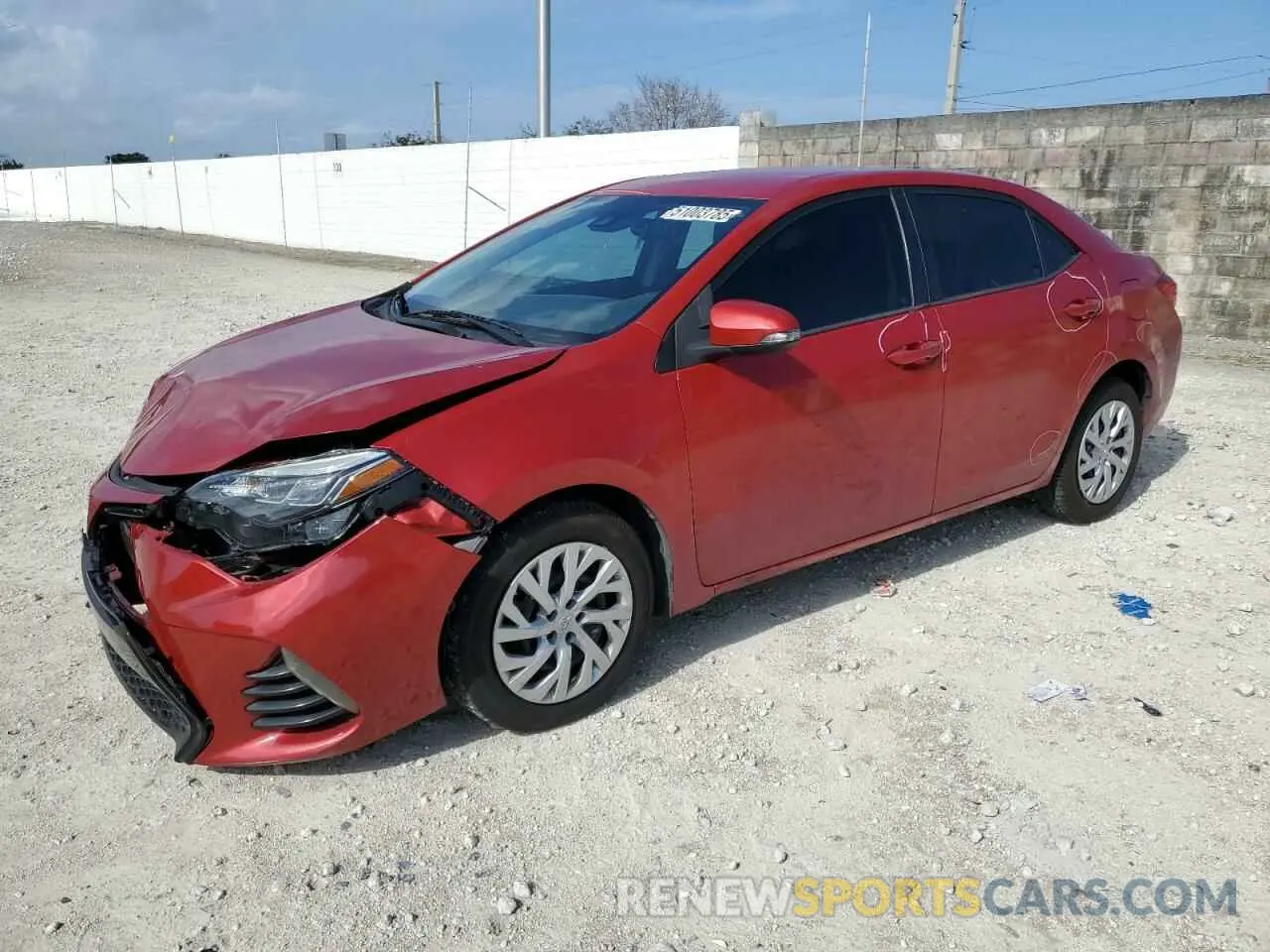 1 Photograph of a damaged car 5YFBURHE9KP899449 TOYOTA COROLLA 2019