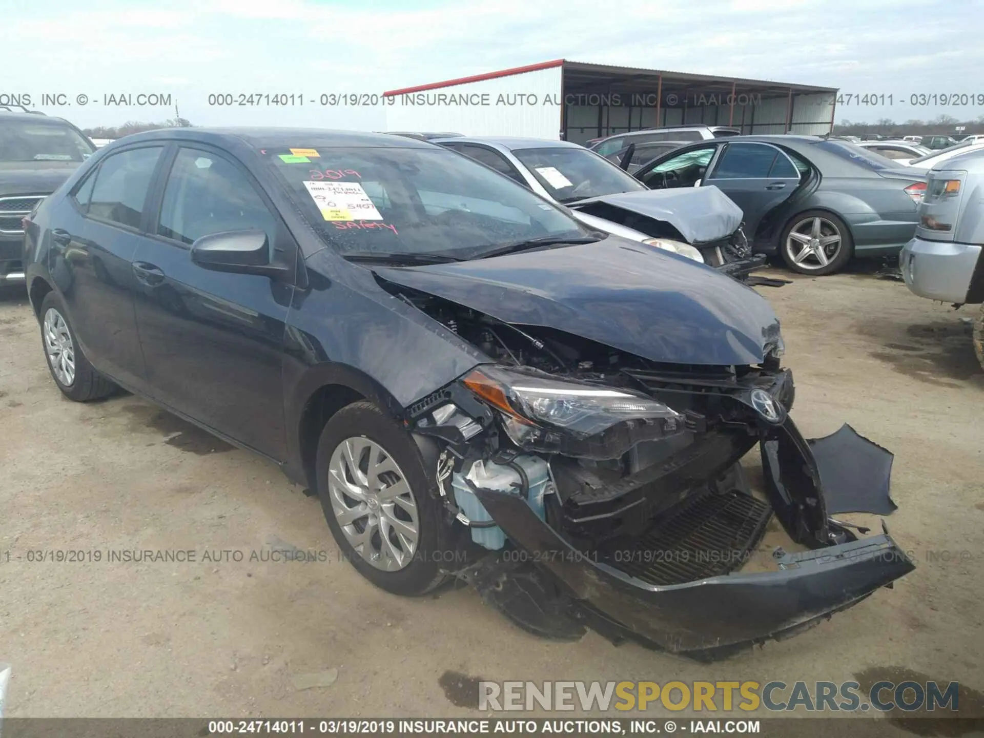 1 Photograph of a damaged car 5YFBURHE9KP904438 TOYOTA COROLLA 2019