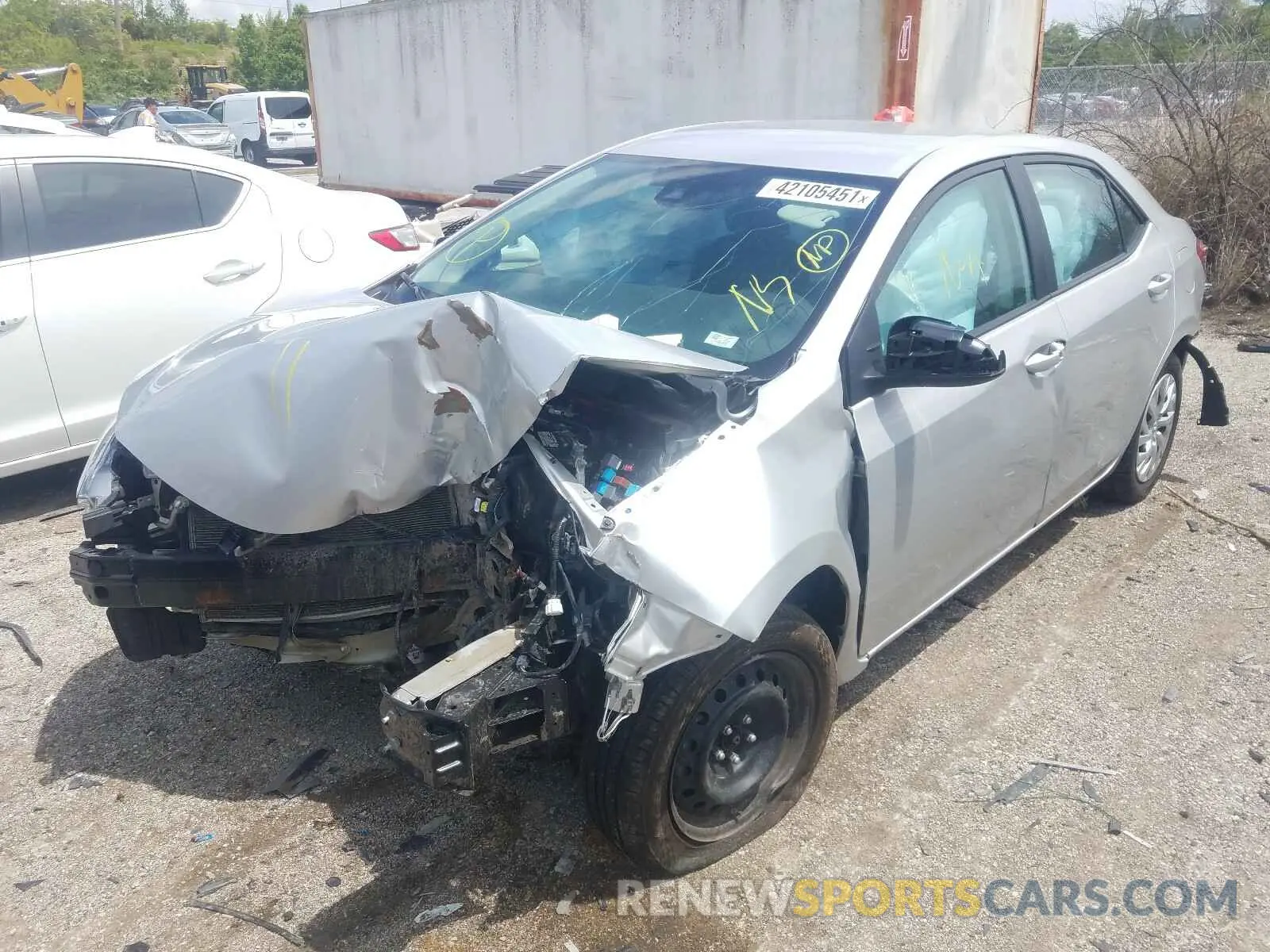 2 Photograph of a damaged car 5YFBURHE9KP917481 TOYOTA COROLLA 2019