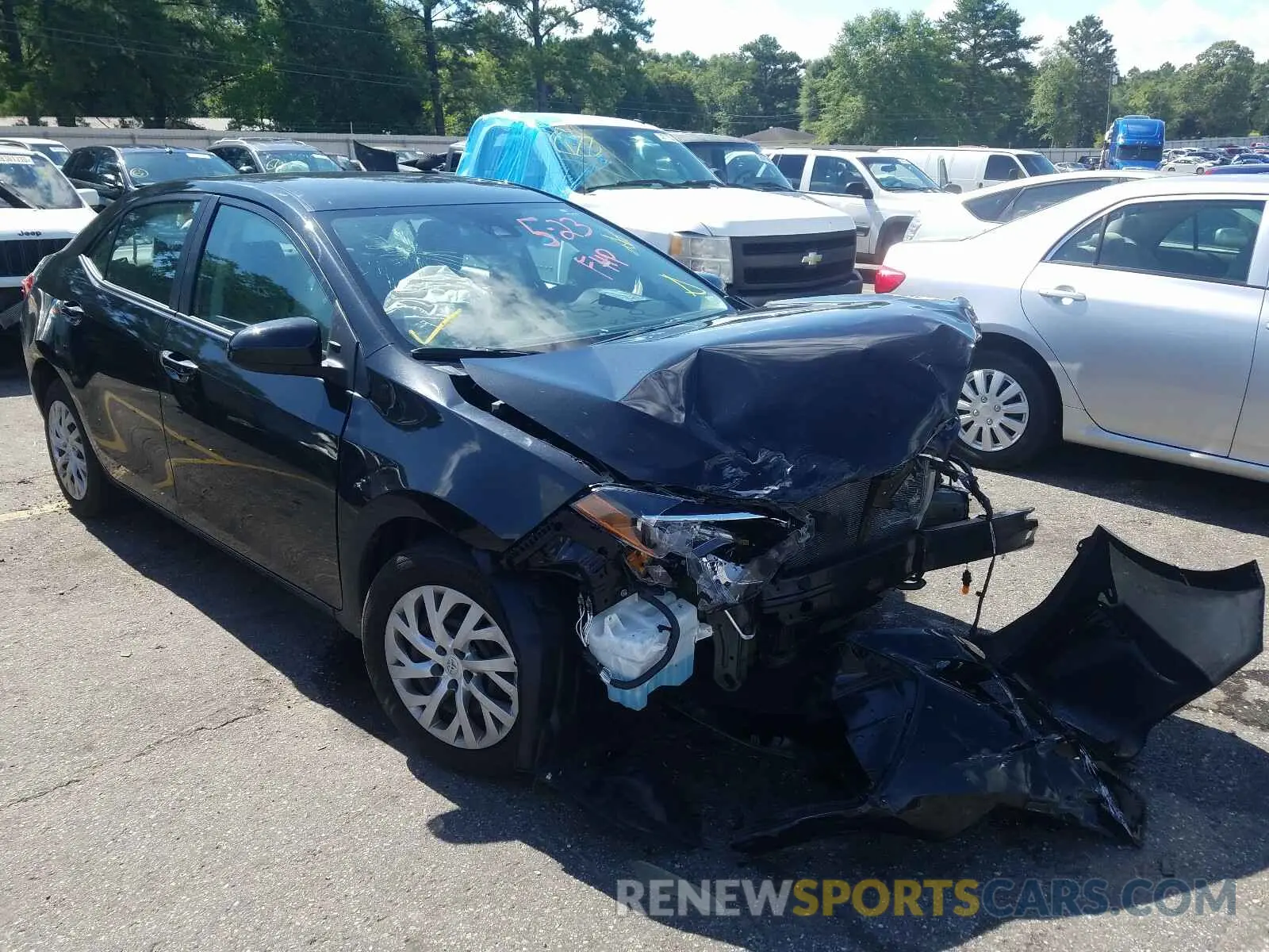 1 Photograph of a damaged car 5YFBURHE9KP920719 TOYOTA COROLLA 2019