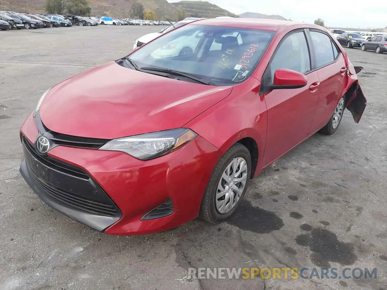 2 Photograph of a damaged car 5YFBURHE9KP933390 TOYOTA COROLLA 2019