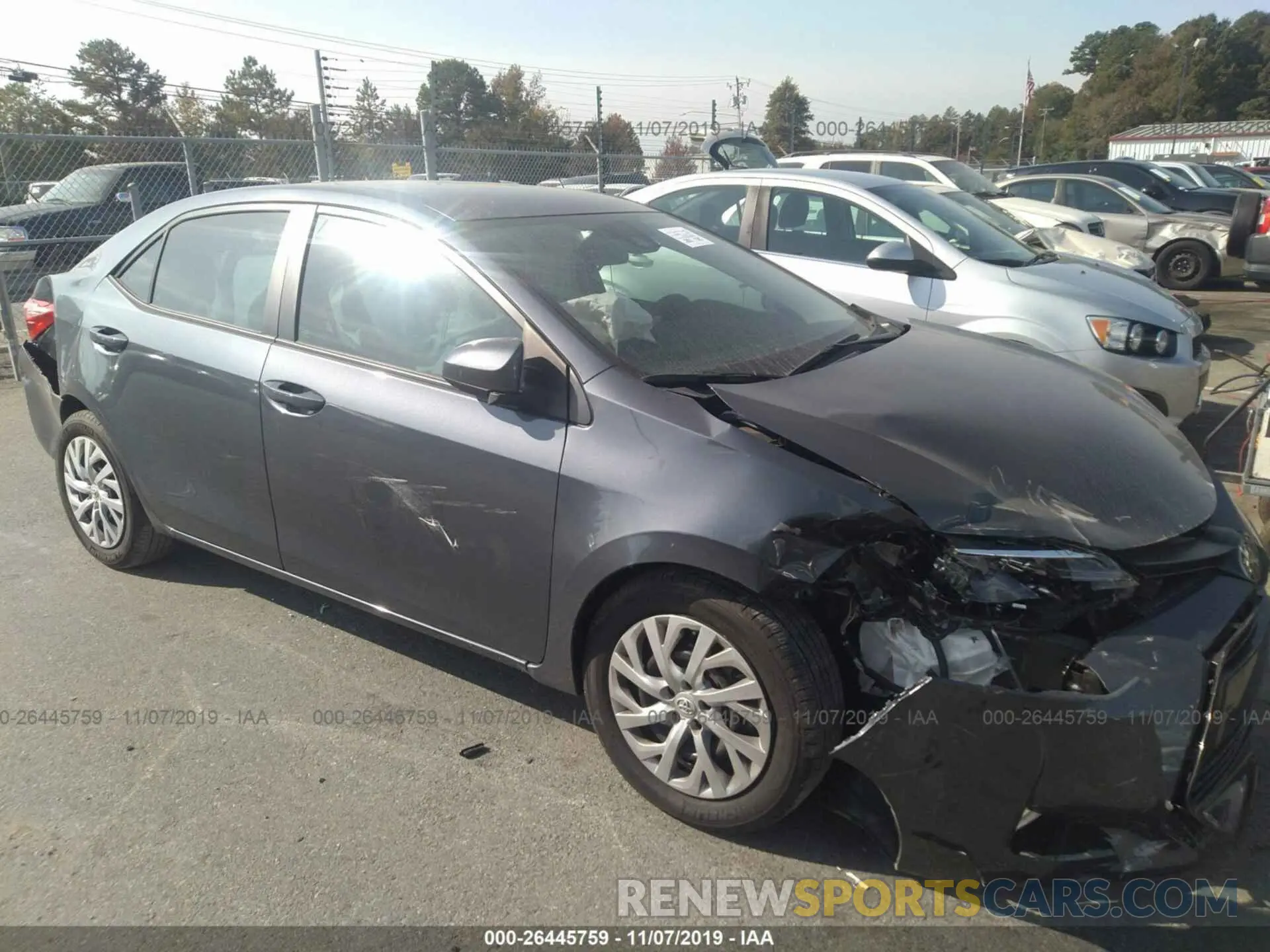 1 Photograph of a damaged car 5YFBURHE9KP941702 TOYOTA COROLLA 2019